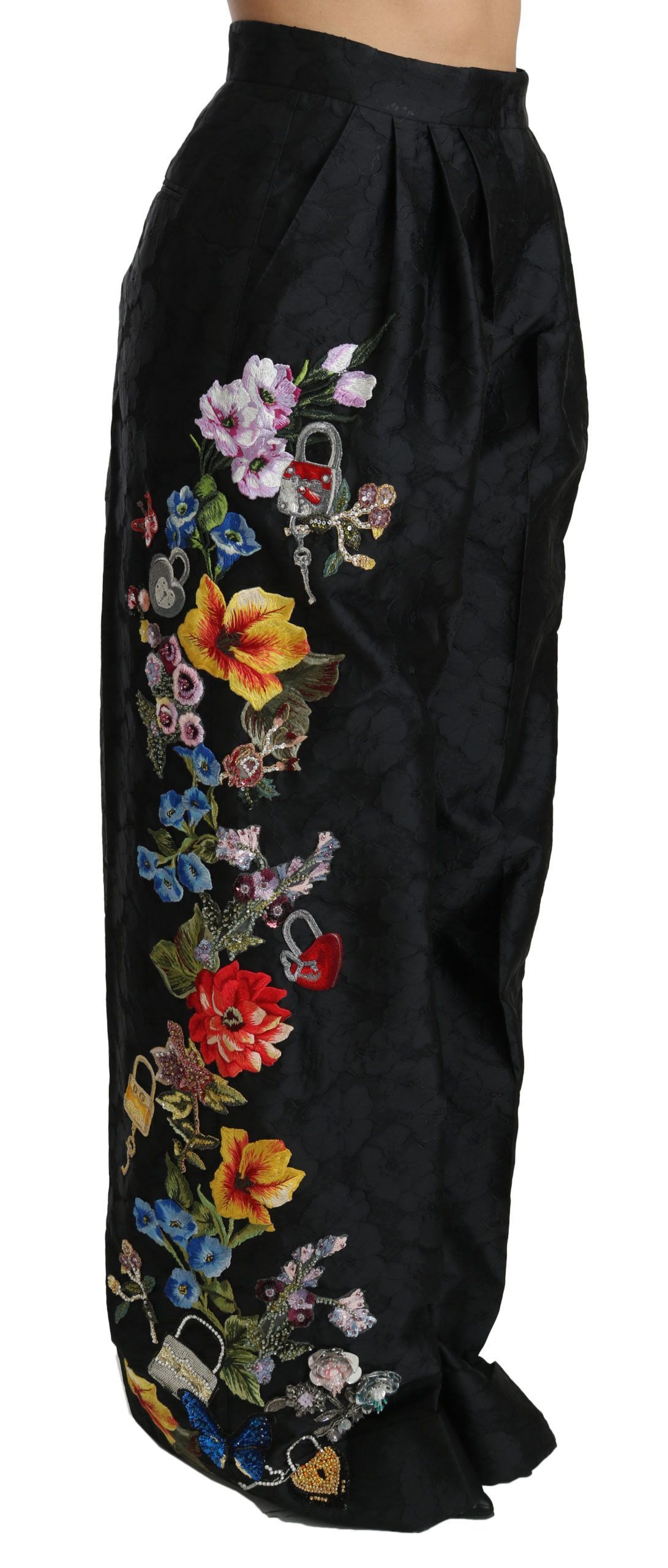Brocade Floral Sequined Beaded Women's Pants - Dolce & Gabbana - Modalova