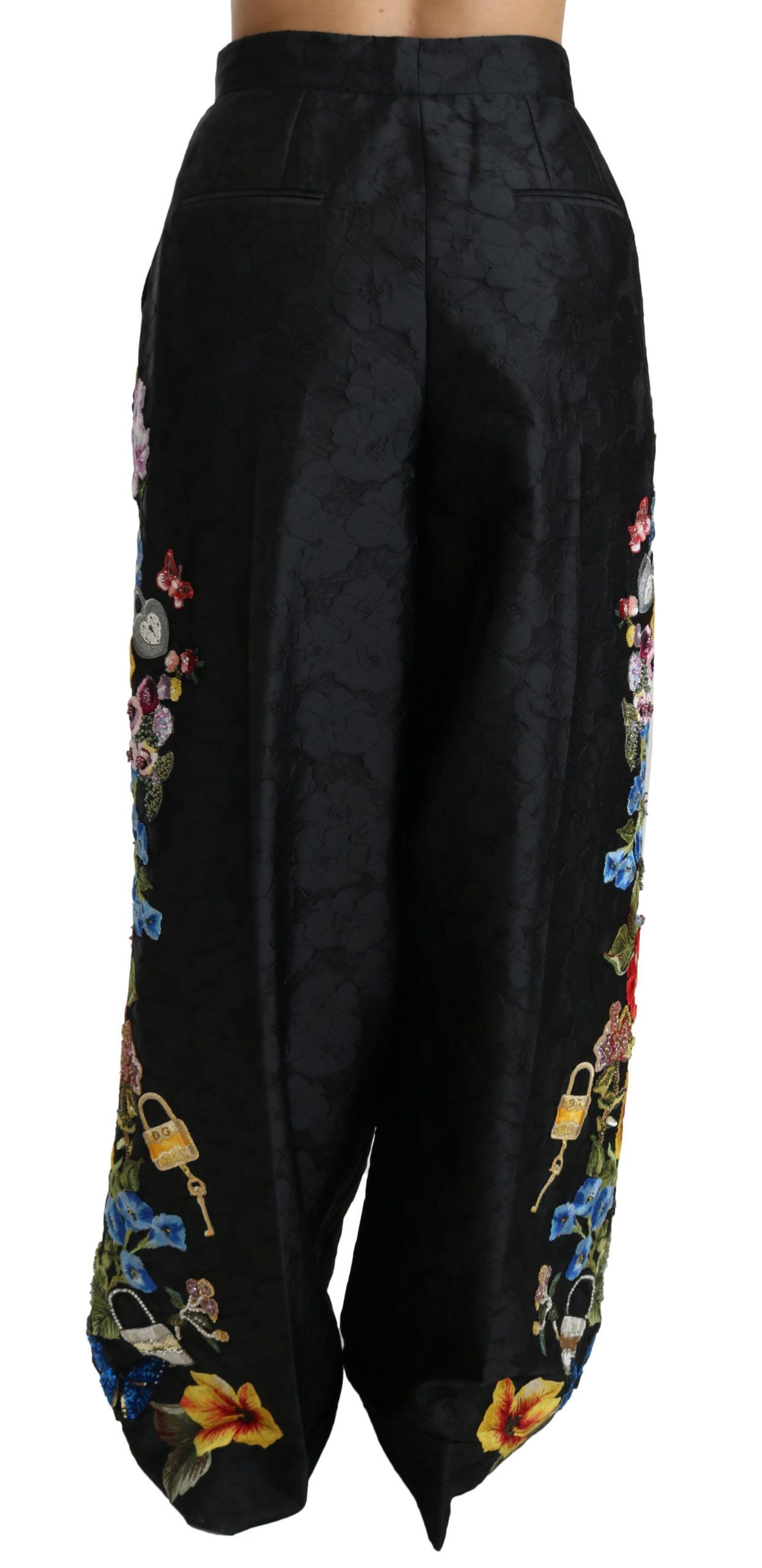 Brocade Floral Sequined Beaded Women's Pants - Dolce & Gabbana - Modalova