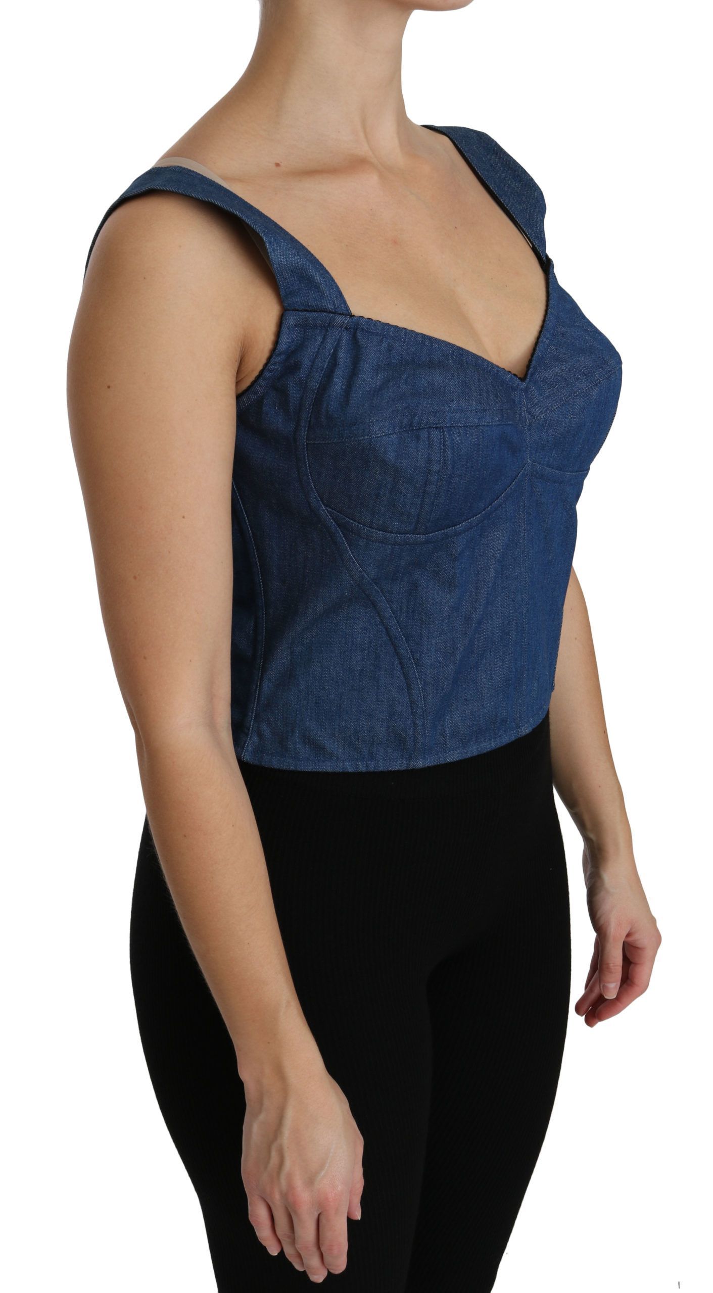Sleeveless Bustier Blouse Cotton Women's Top - Dolce & Gabbana - Modalova