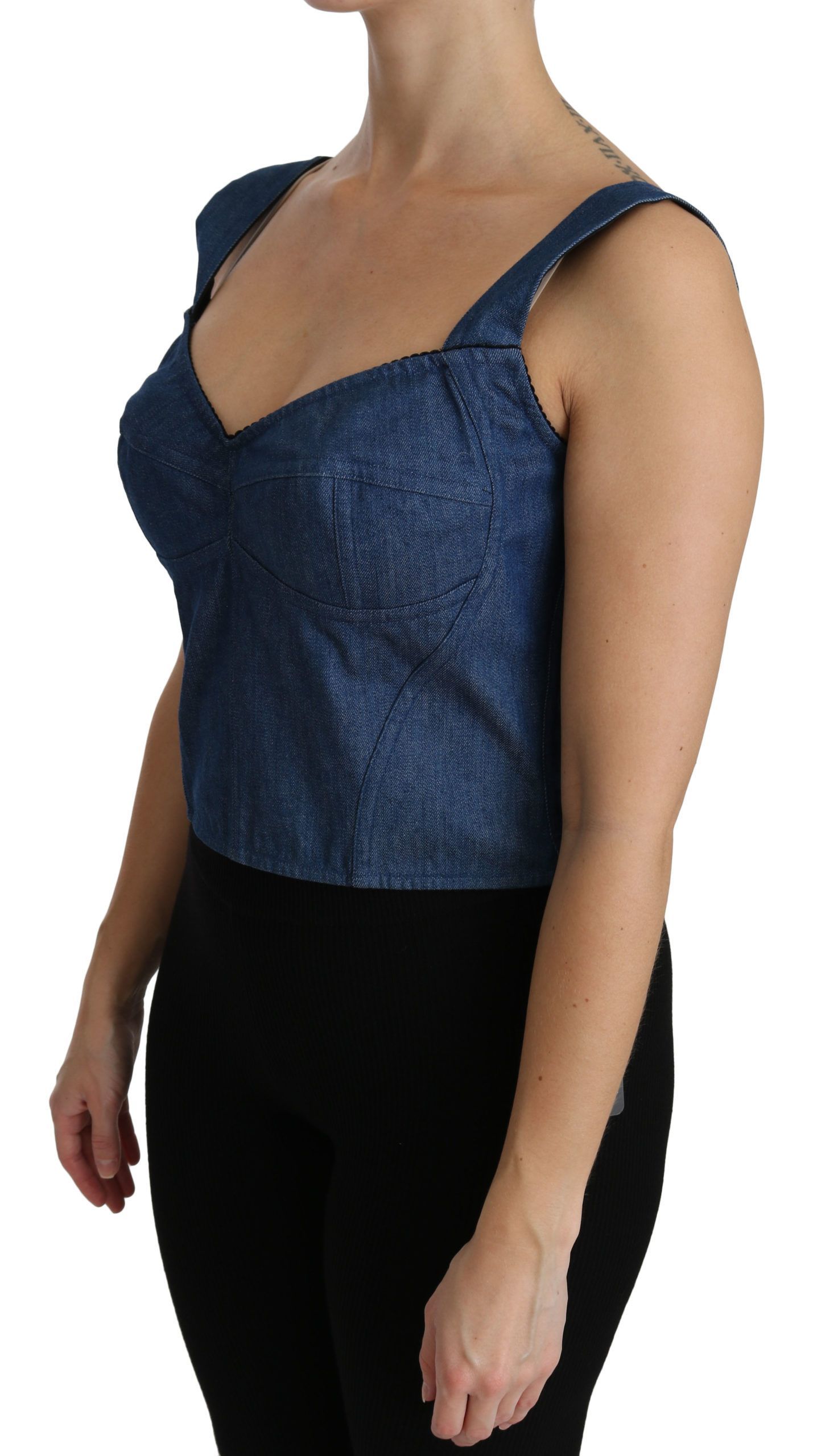 Sleeveless Bustier Blouse Cotton Women's Top - Dolce & Gabbana - Modalova