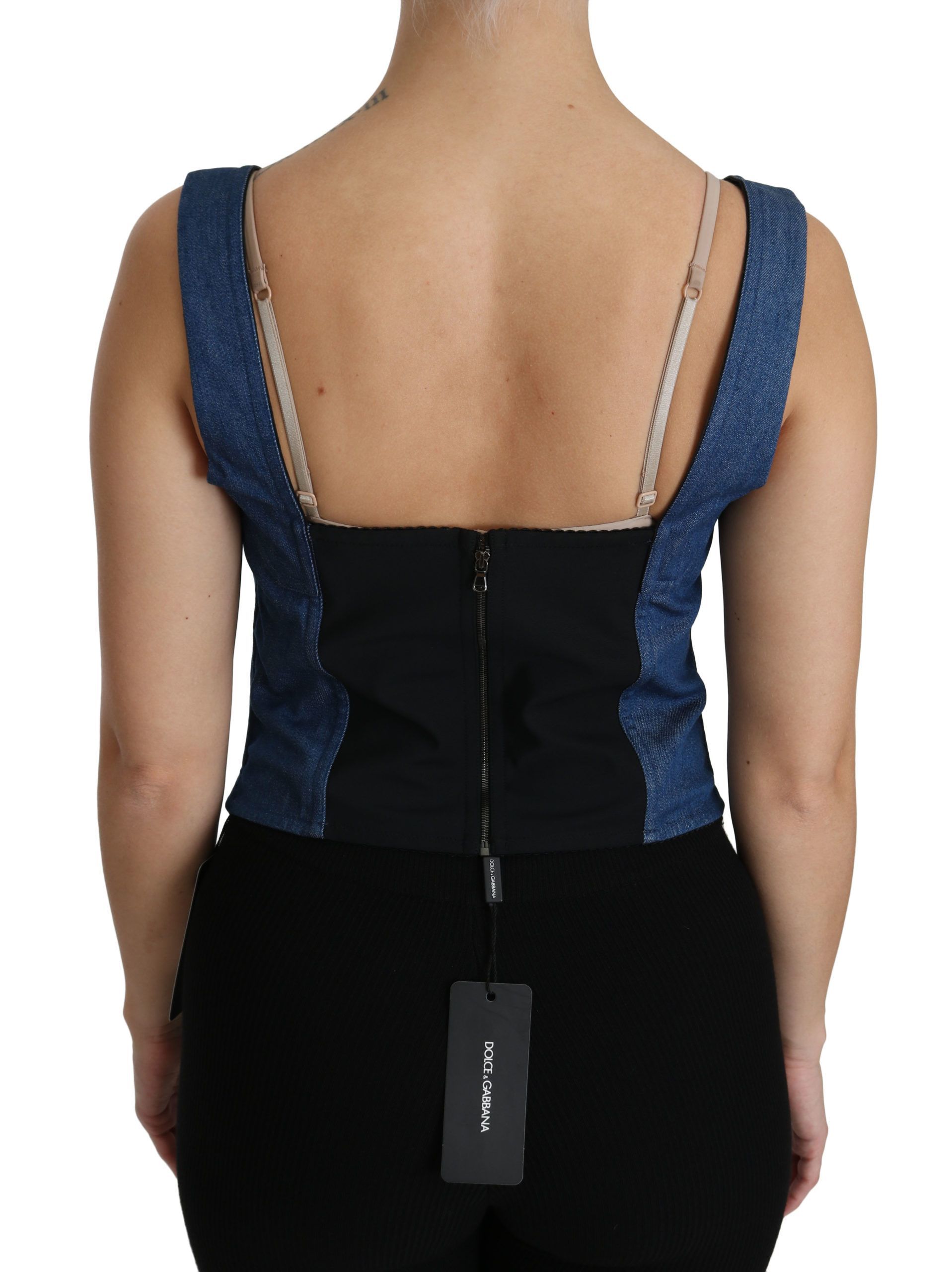 Sleeveless Bustier Blouse Cotton Women's Top - Dolce & Gabbana - Modalova