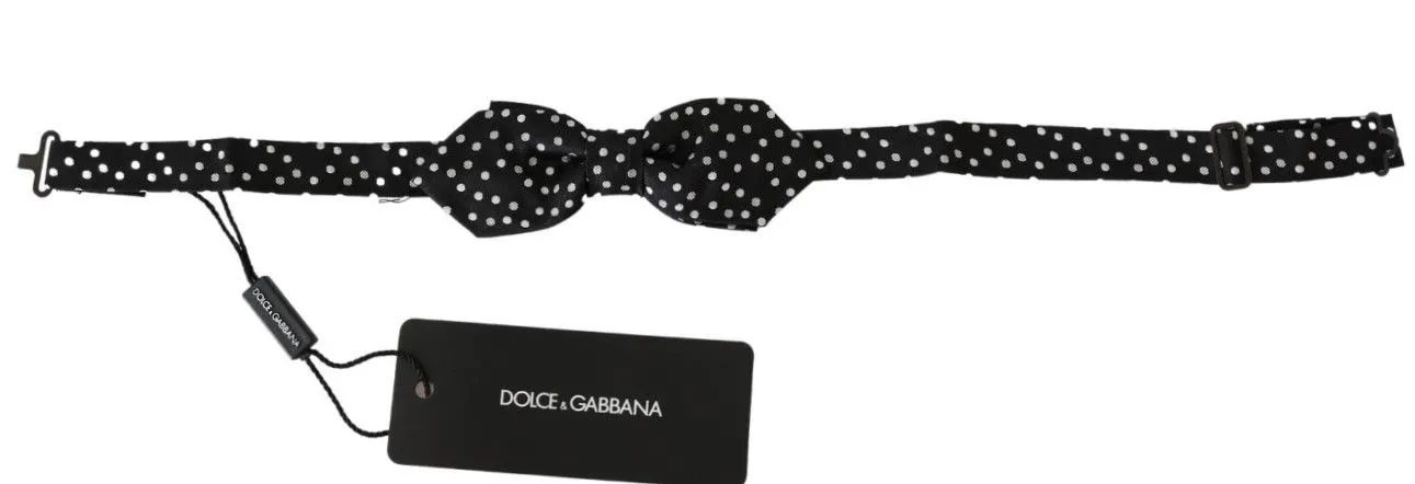 Polka Dots Mens NeckMen's Papillon 100% Silk Bow Men's Tie - Dolce & Gabbana - Modalova