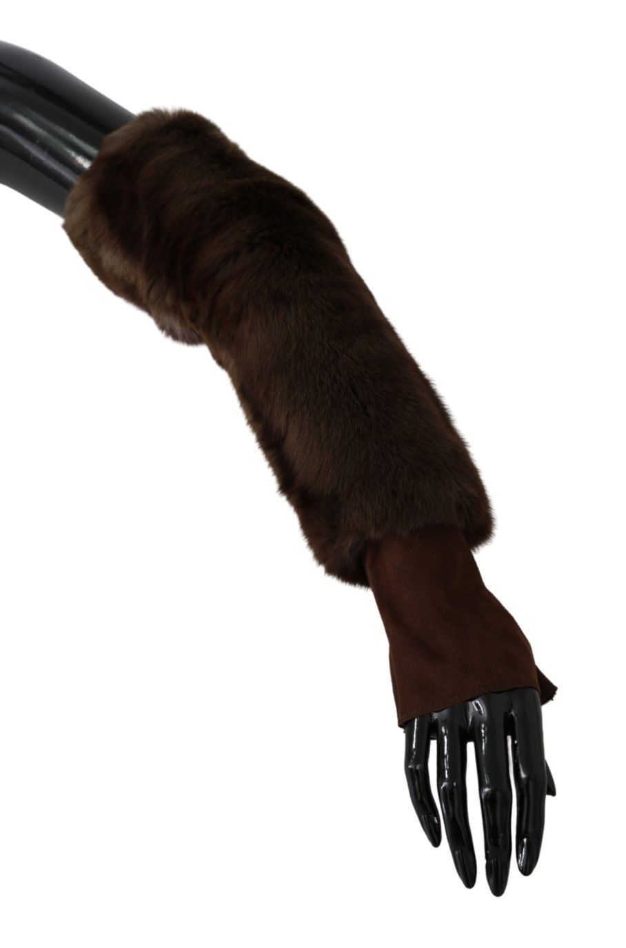 Elbow Length Finger Less Fur Women's Gloves - Dolce & Gabbana - Modalova