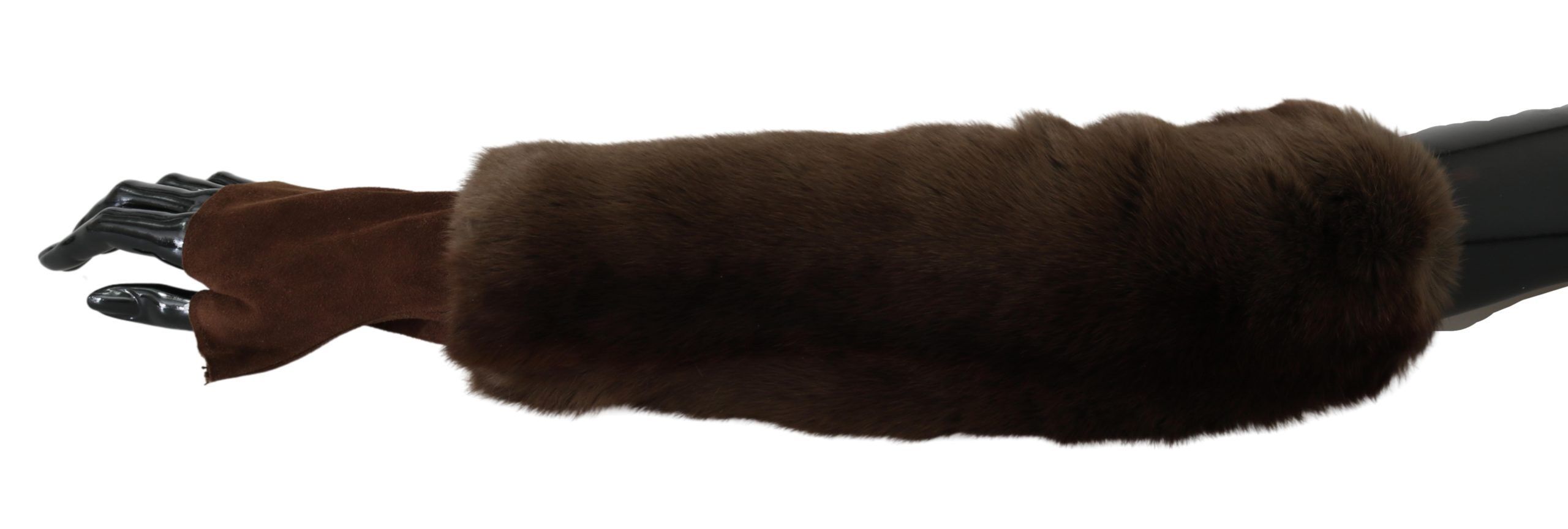 Elbow Length Finger Less Fur Women's Gloves - Dolce & Gabbana - Modalova