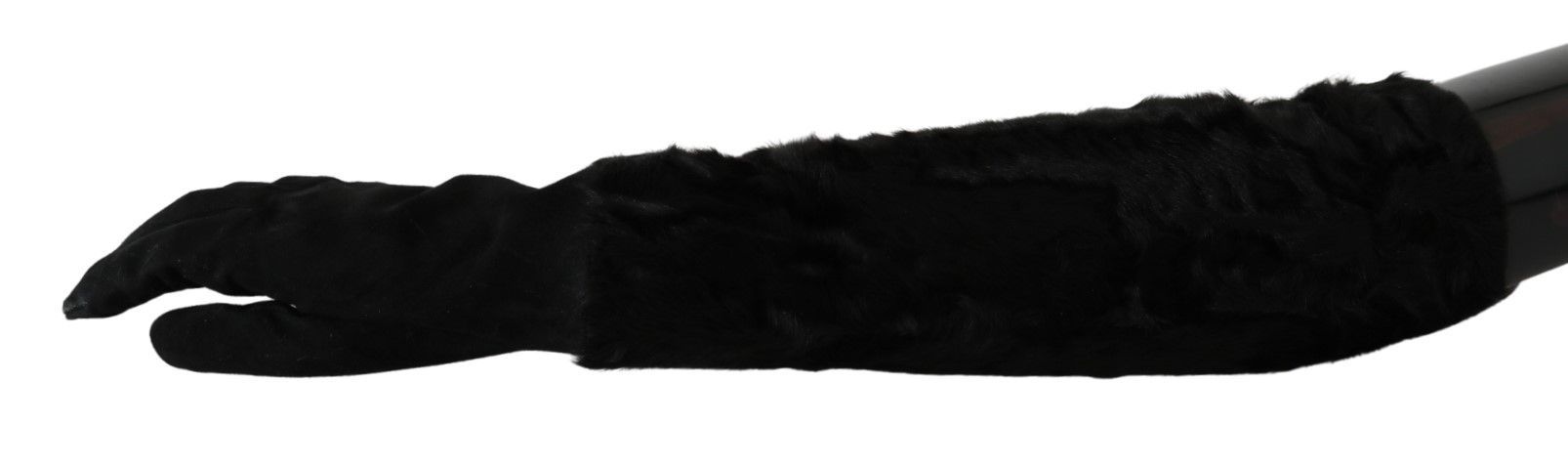 Elbow Length Mitten Suede Fur Women's Gloves - Dolce & Gabbana - Modalova