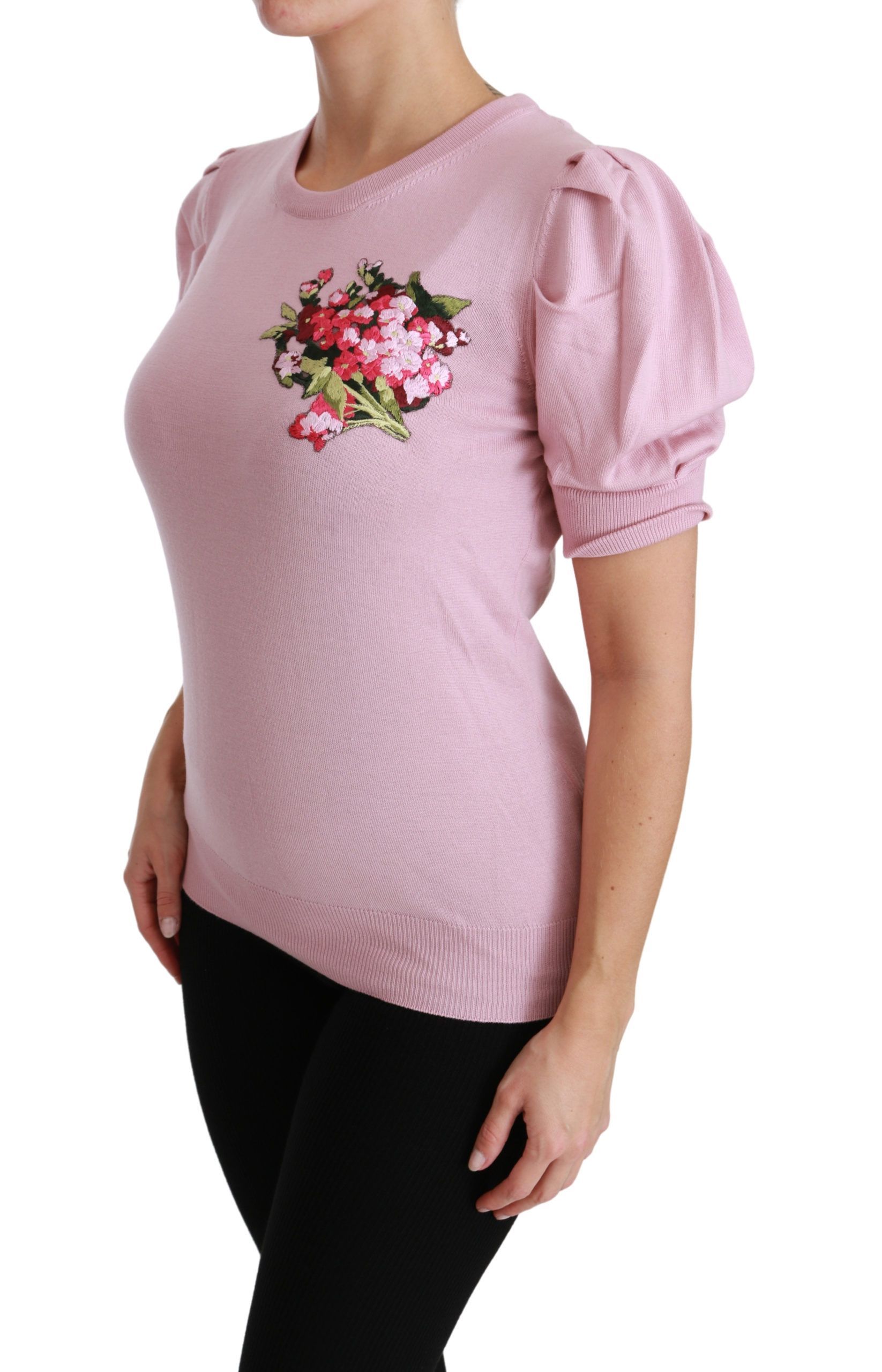 Floral Embroidered Blouse Wool Women's Top - Dolce & Gabbana - Modalova