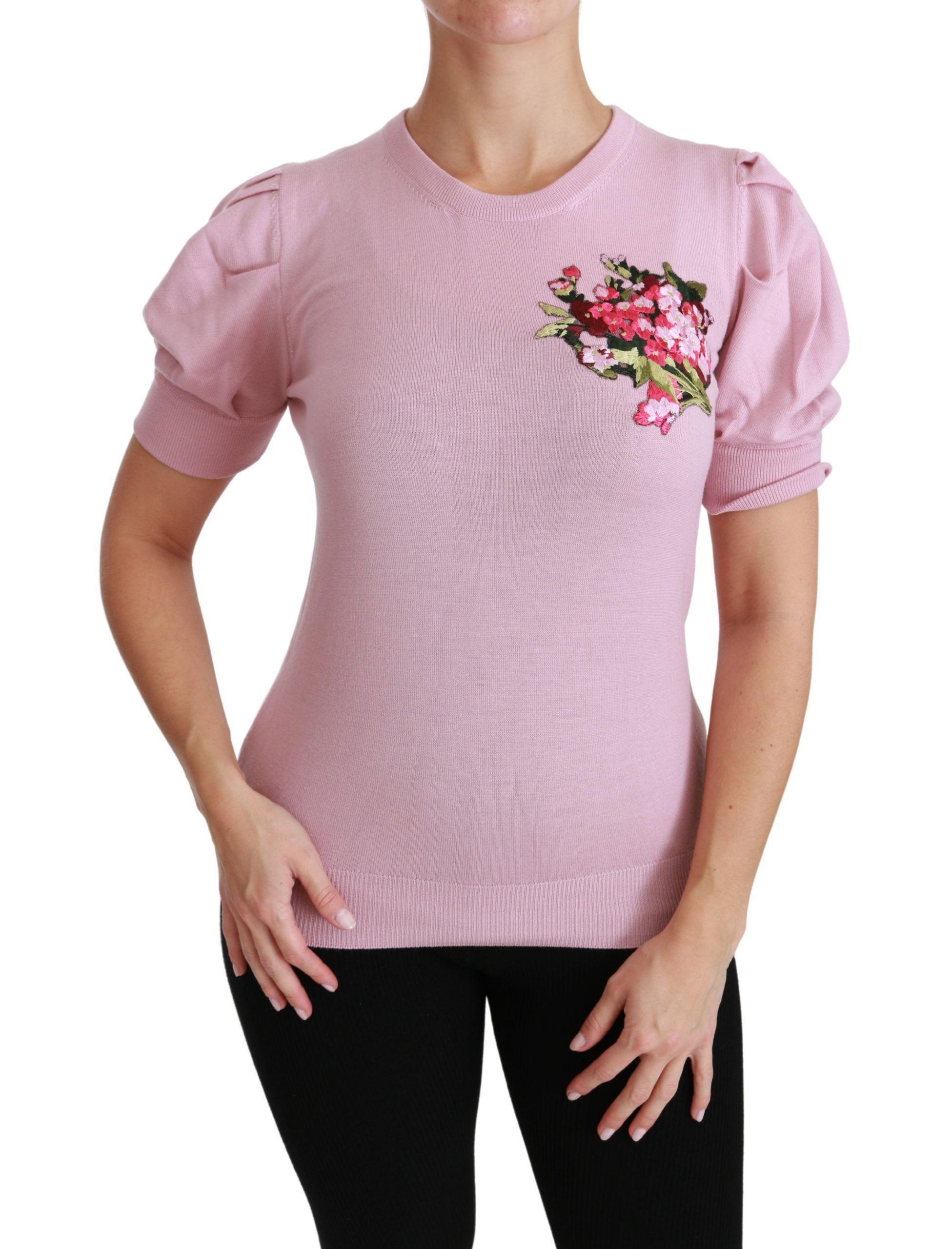 Floral Embroidered Blouse Wool Women's Top - Dolce & Gabbana - Modalova