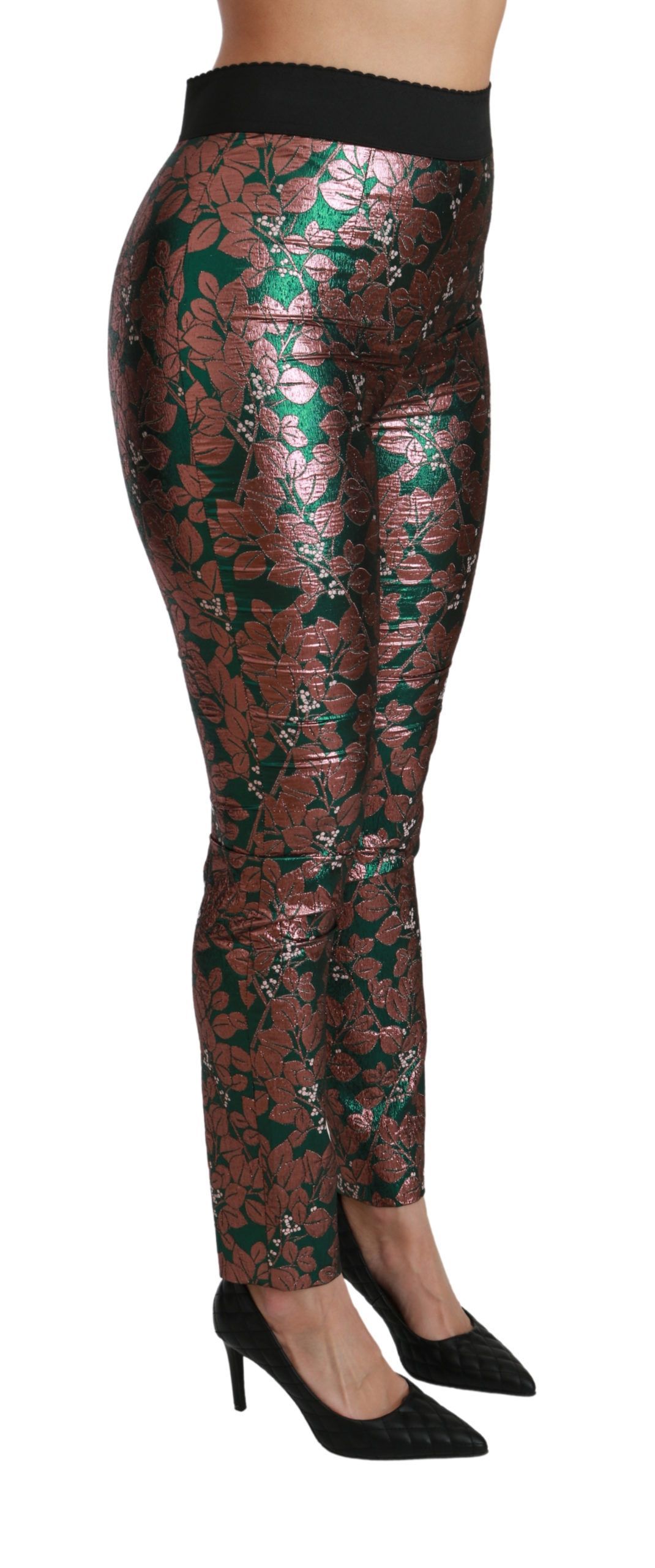 Bronze Leaf Tights Skinny Women's Pants - Dolce & Gabbana - Modalova