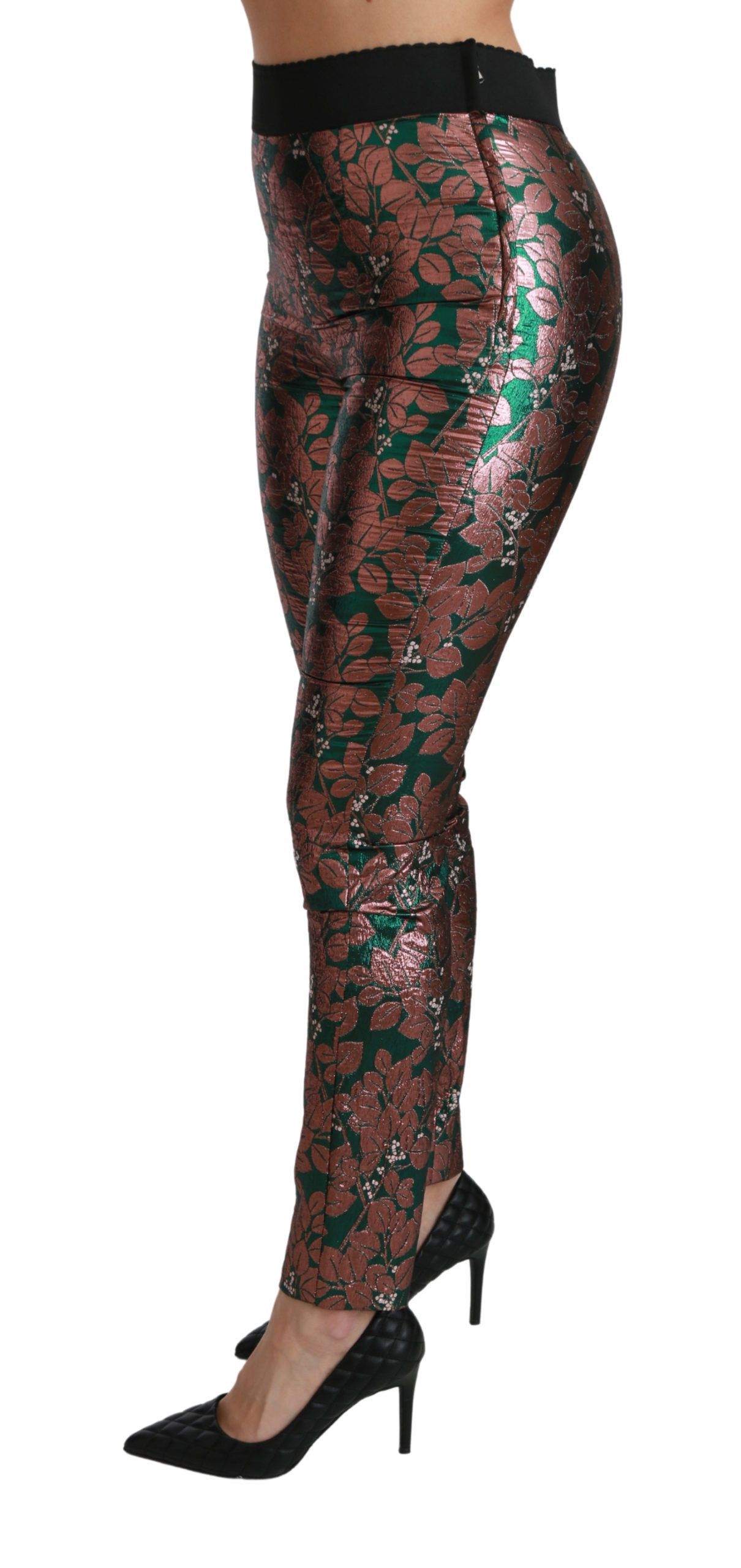 Bronze Leaf Tights Skinny Women's Pants - Dolce & Gabbana - Modalova