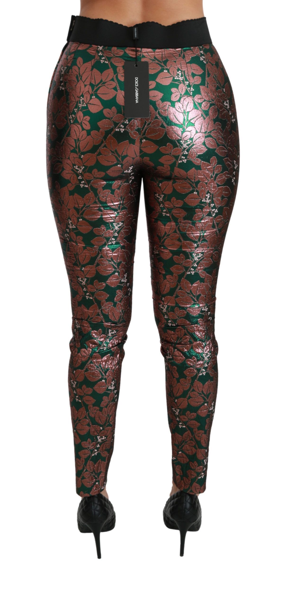 Bronze Leaf Tights Skinny Women's Pants - Dolce & Gabbana - Modalova
