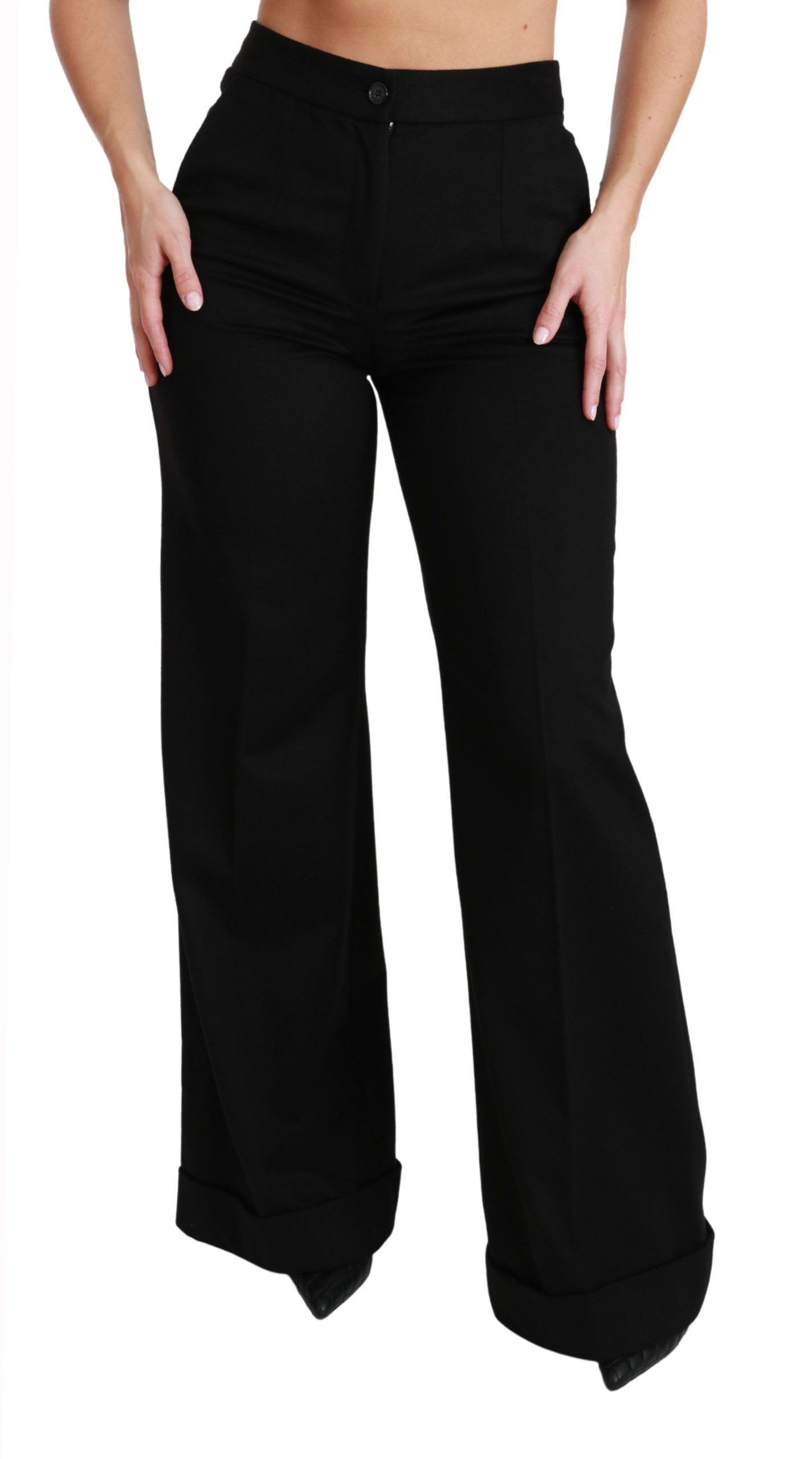Wide Leg Flared Trouser Cashmere Women's Pants - Dolce & Gabbana - Modalova
