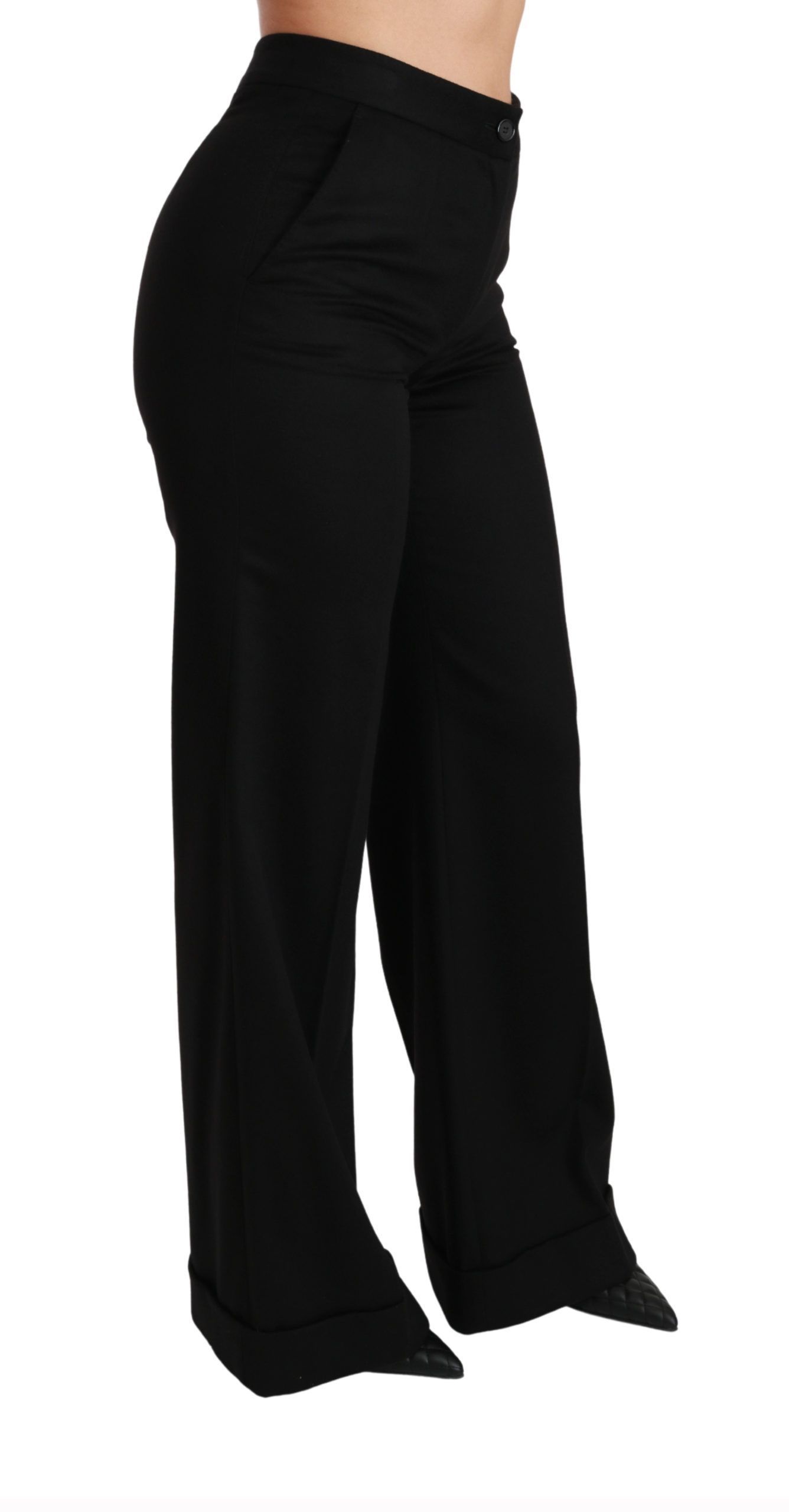 Wide Leg Flared Trouser Cashmere Women's Pants - Dolce & Gabbana - Modalova