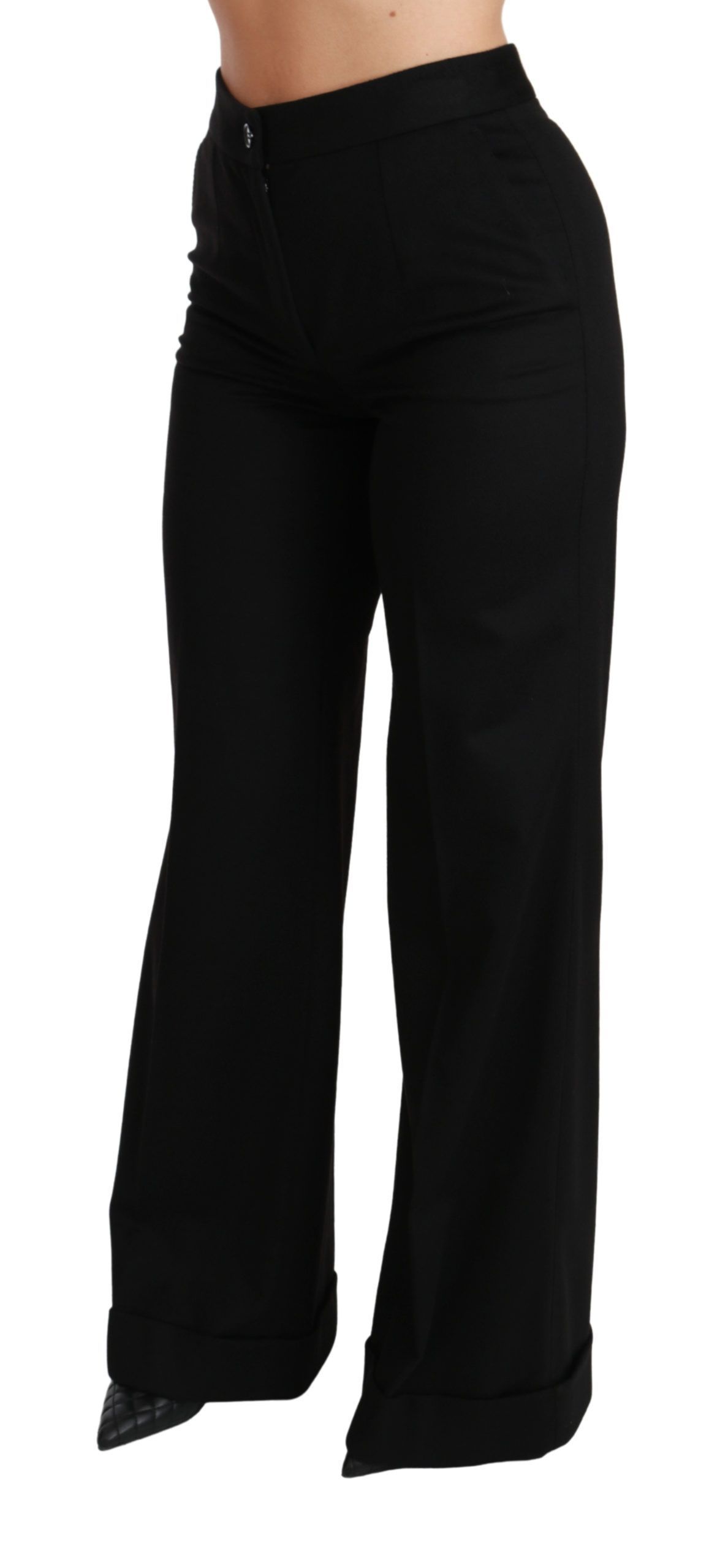 Wide Leg Flared Trouser Cashmere Women's Pants - Dolce & Gabbana - Modalova