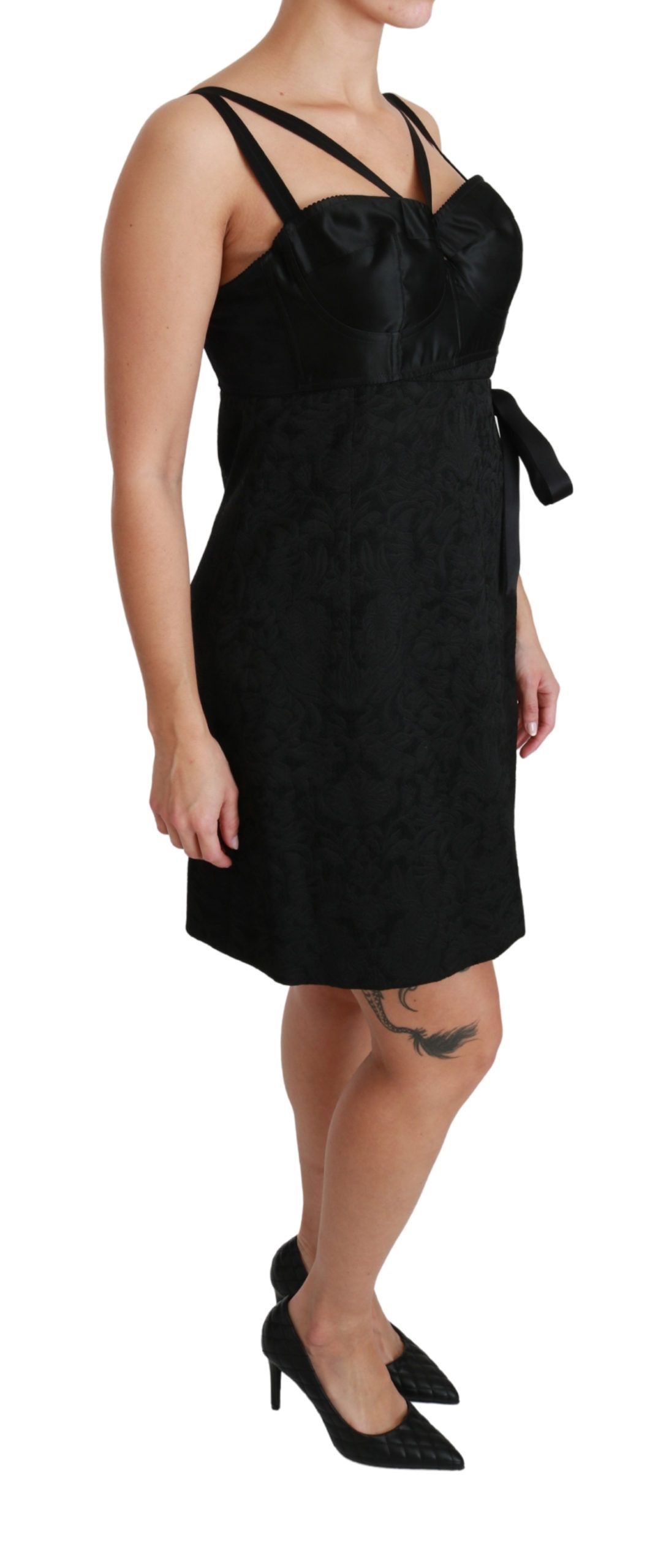 Stretch Satin Jacquard Mini Women's Dress - Dolce & Gabbana - Modalova