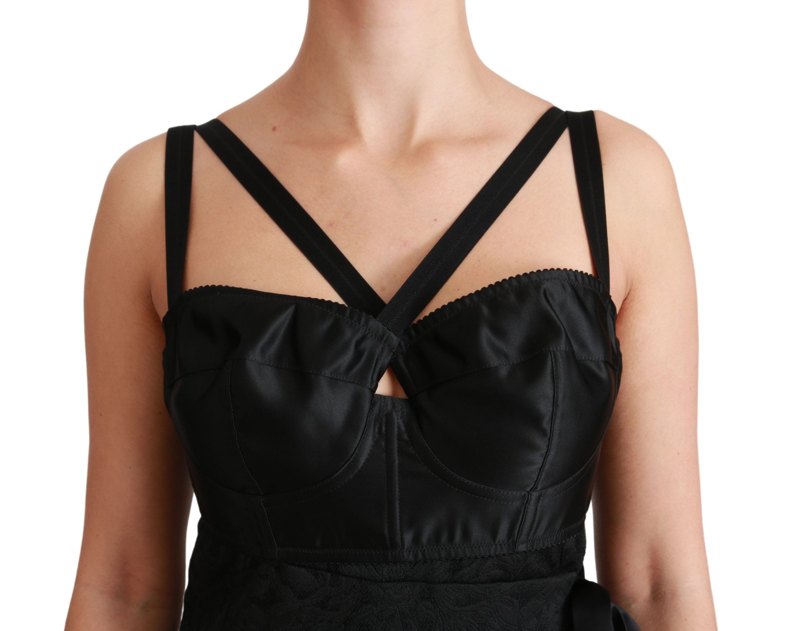 Stretch Satin Jacquard Mini Women's Dress - Dolce & Gabbana - Modalova