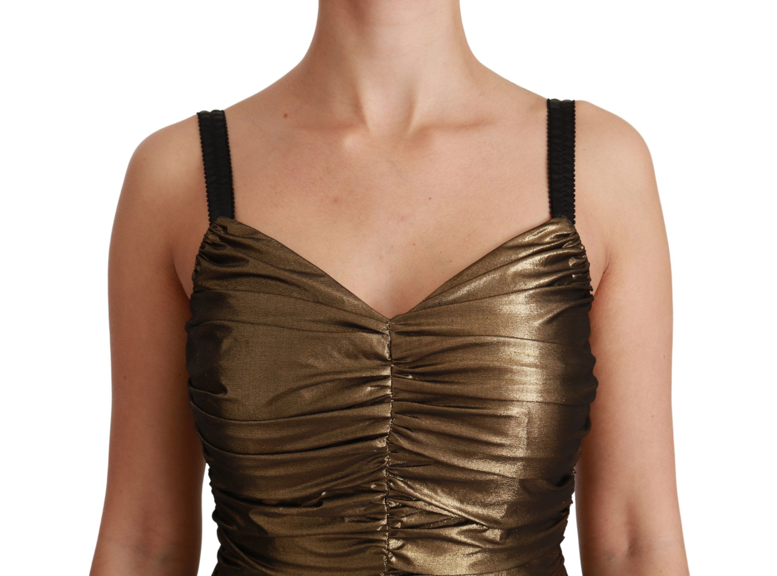 Metallic Stretch Bodycon Ruched Women's Dress - Dolce & Gabbana - Modalova