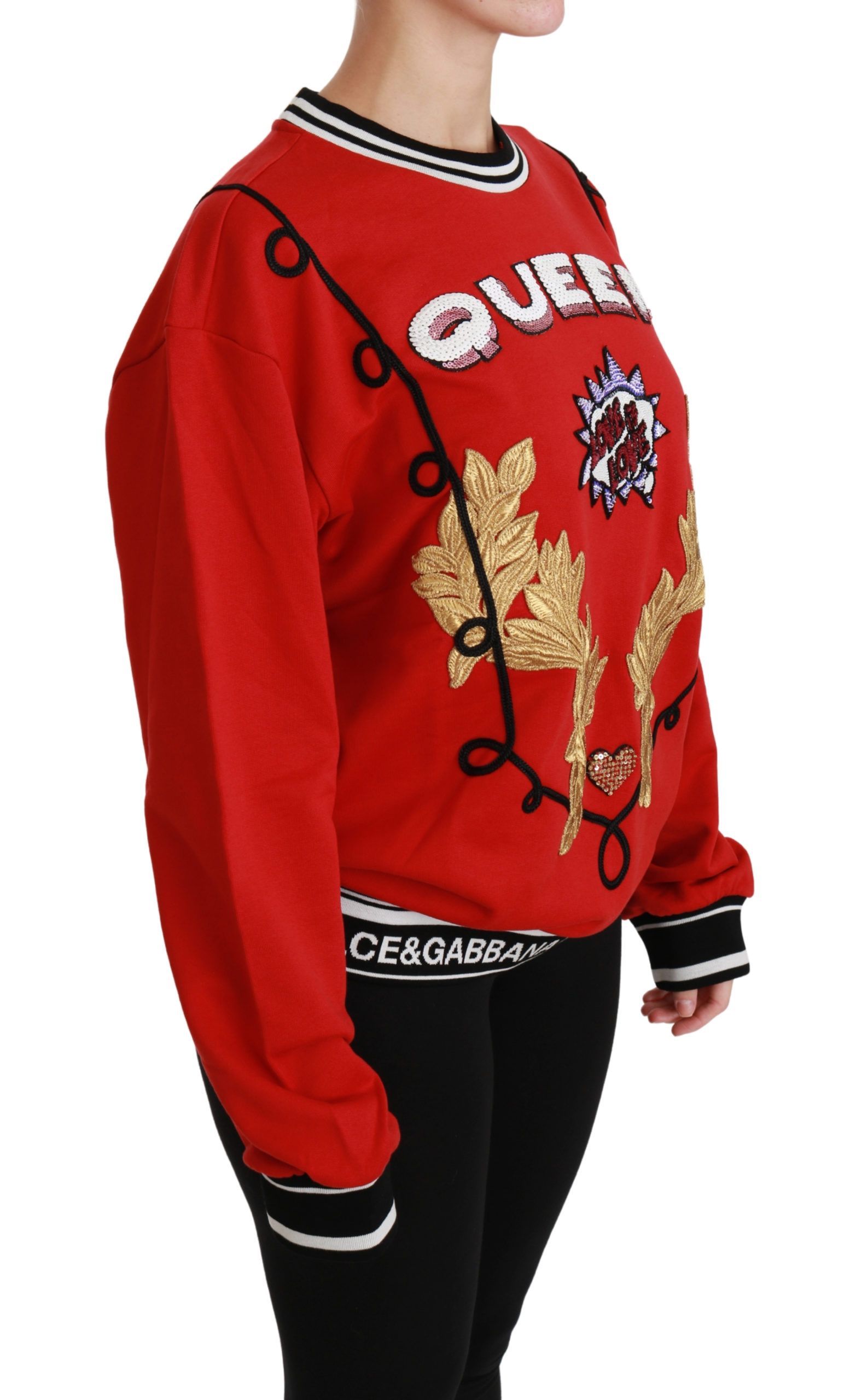 Queen Sequined Love Pullover Women's Sweater - Dolce & Gabbana - Modalova