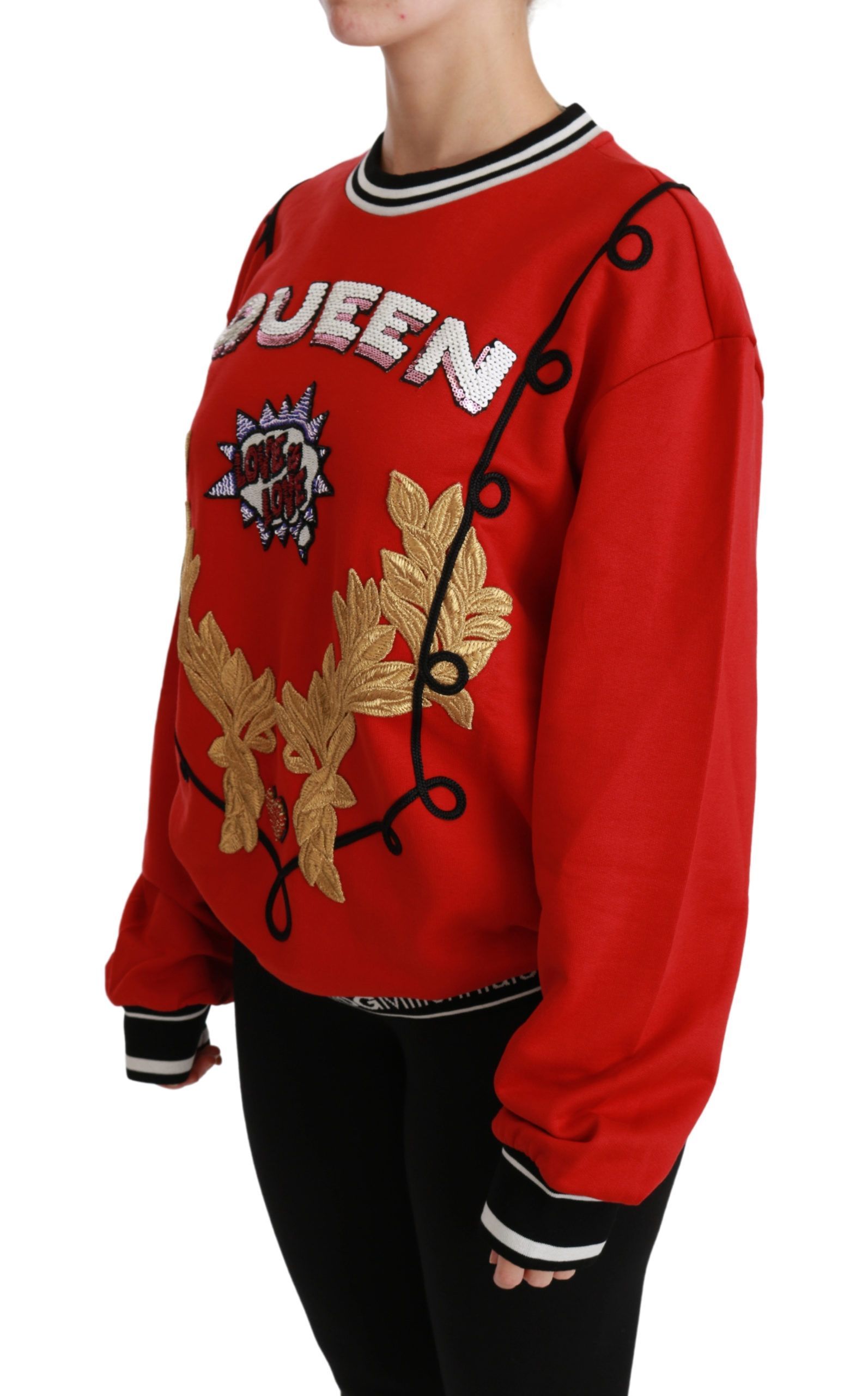Queen Sequined Love Pullover Women's Sweater - Dolce & Gabbana - Modalova