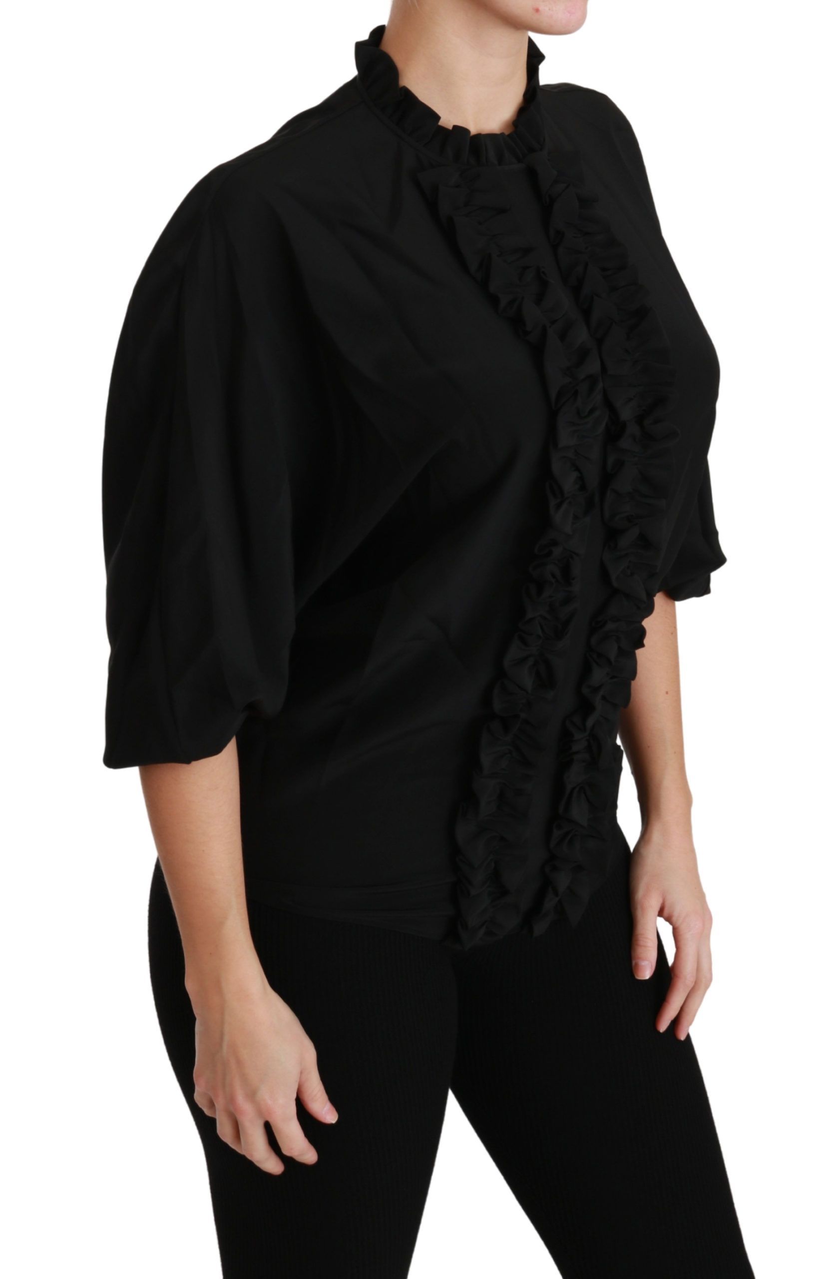 Silk Shirt Ruffled Top Women's Blouse - Dolce & Gabbana - Modalova