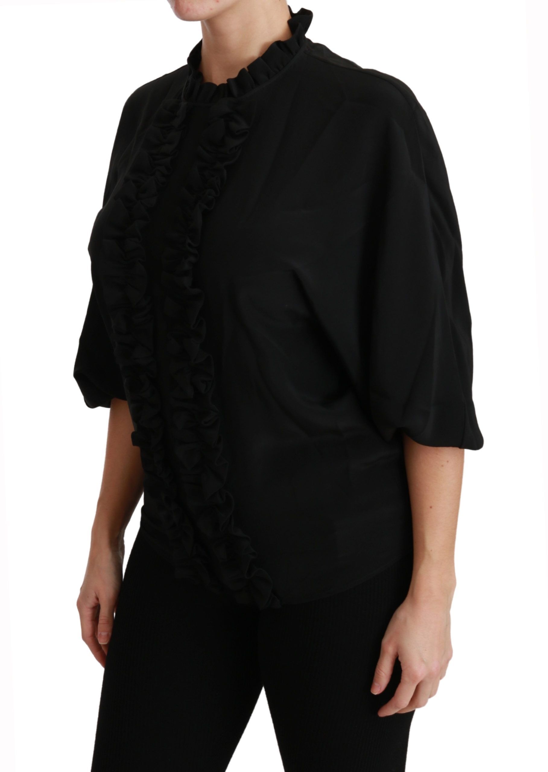 Silk Shirt Ruffled Top Women's Blouse - Dolce & Gabbana - Modalova