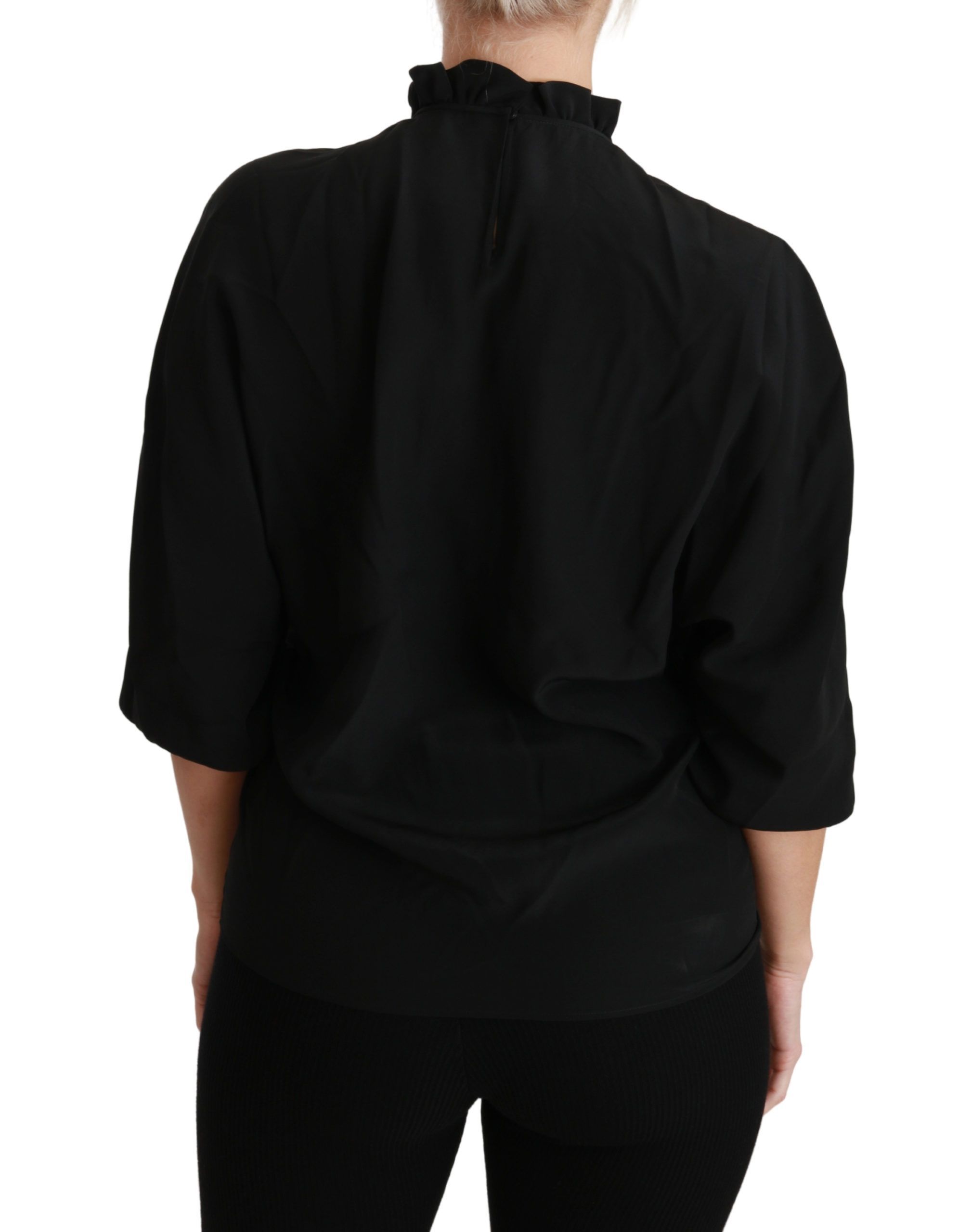 Silk Shirt Ruffled Top Women's Blouse - Dolce & Gabbana - Modalova
