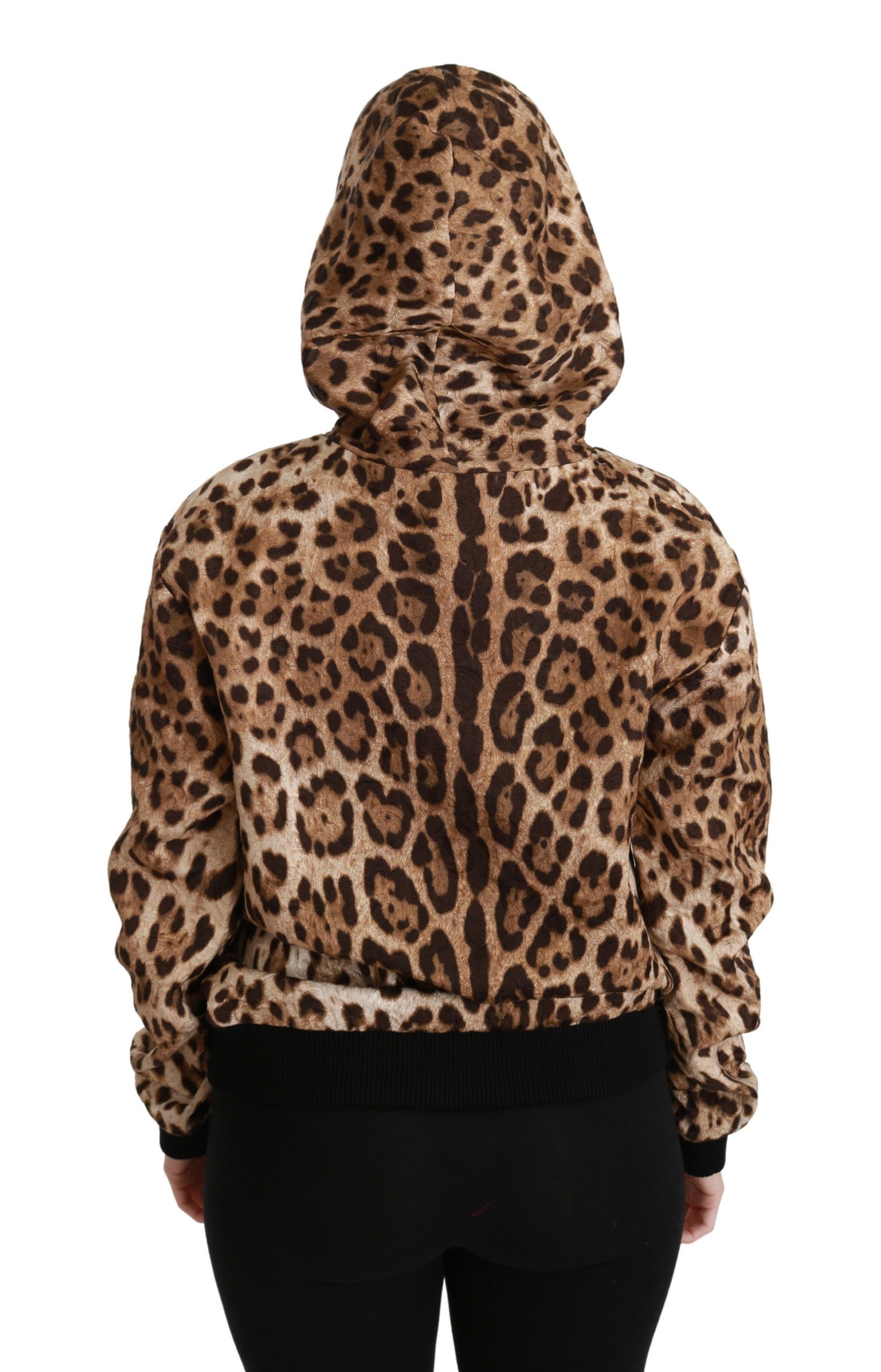 Hooded Studded Ayers Leopard Women's Sweater - Dolce & Gabbana - Modalova