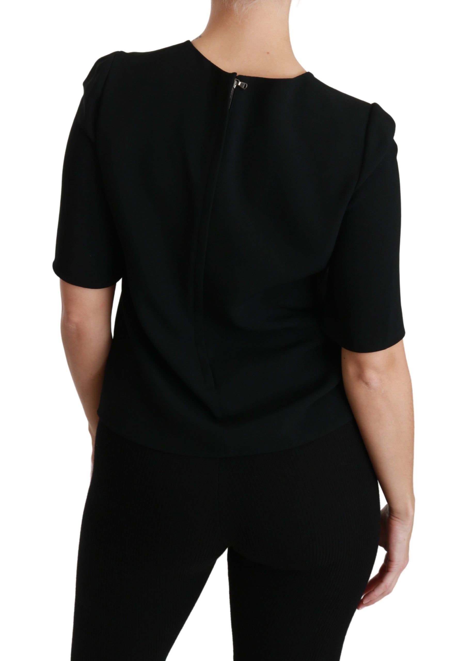 Short Sleeve Casual Top Stretch Women's Blouse - Dolce & Gabbana - Modalova