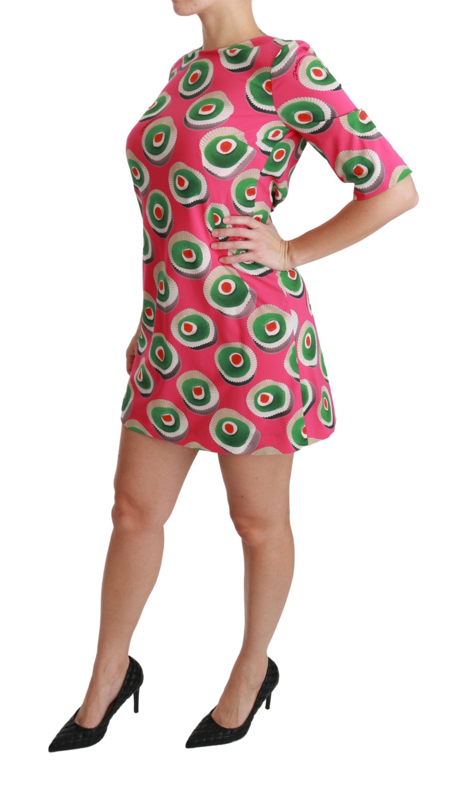 Silk Cup Cake Shift Stretch Women's Dress - Dolce & Gabbana - Modalova
