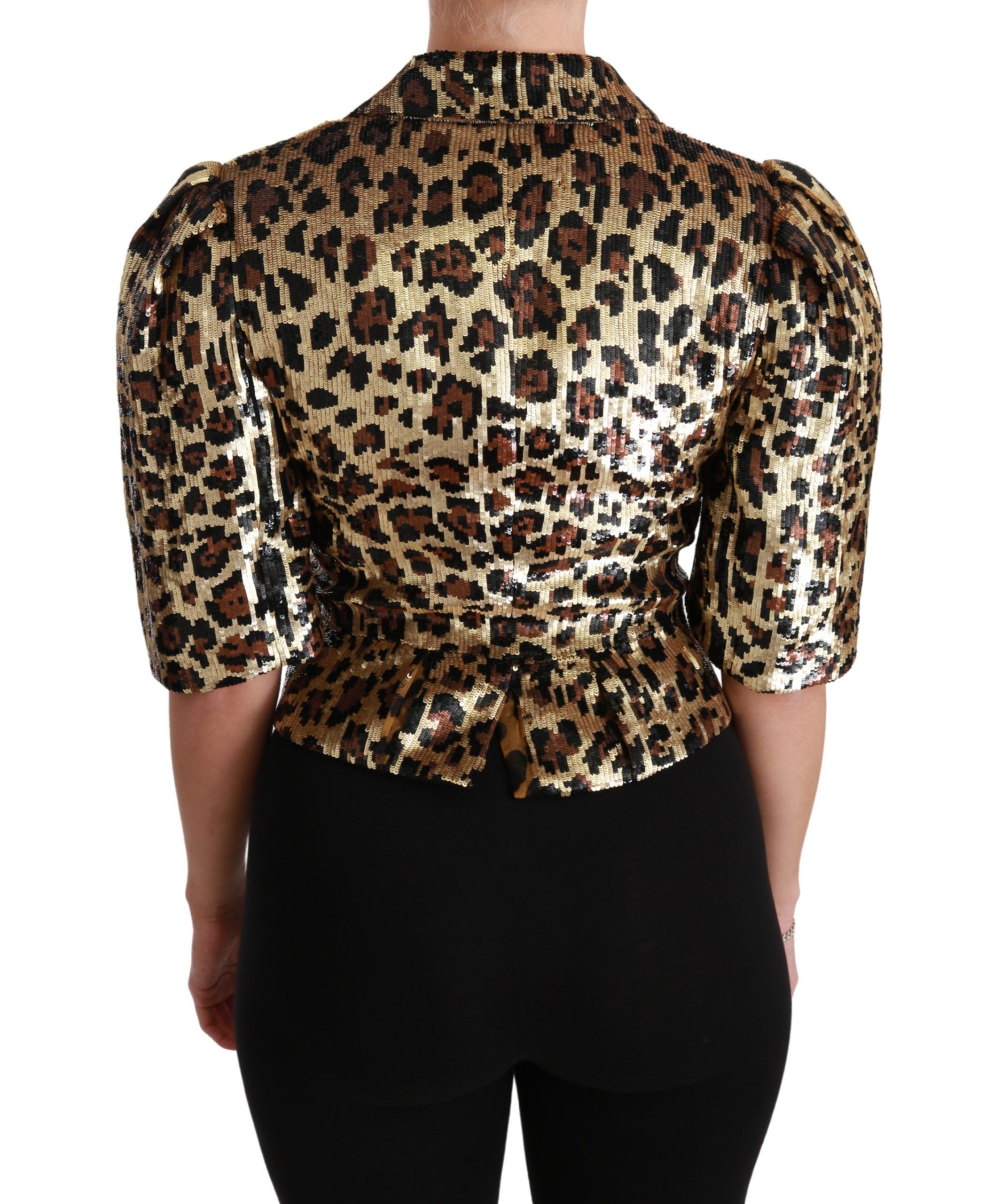 Blazer Leopard Sequined Women's Jacket - Dolce & Gabbana - Modalova