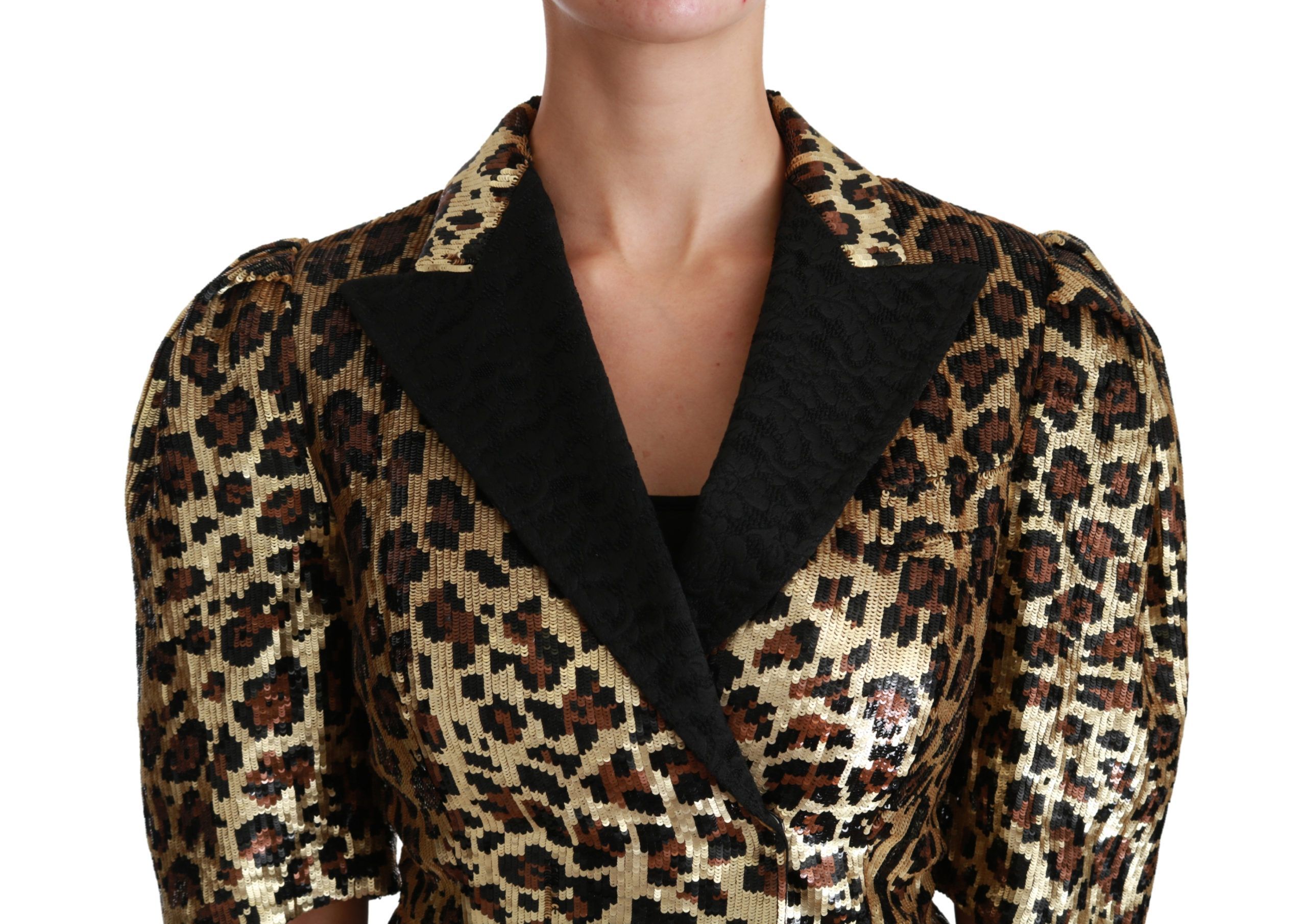 Blazer Leopard Sequined Women's Jacket - Dolce & Gabbana - Modalova