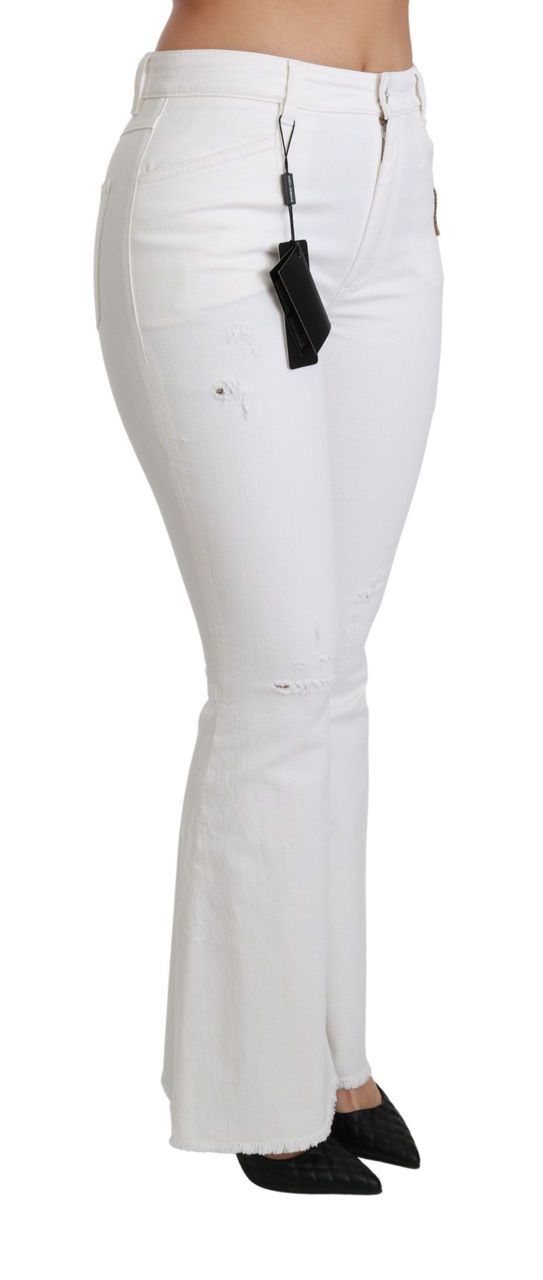 Heart Flared Stretch Cotton Women's Pants - Dolce & Gabbana - Modalova