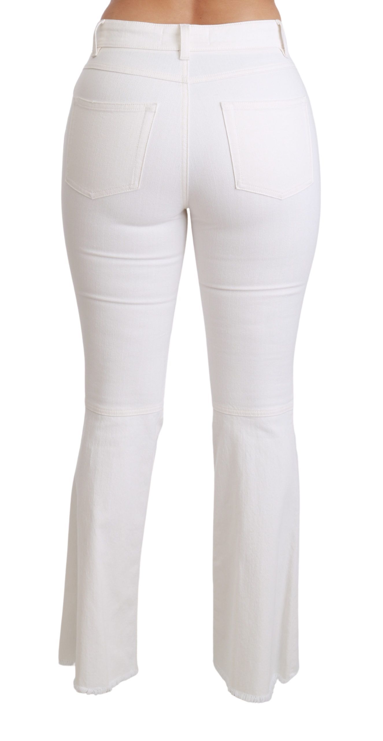 Heart Flared Stretch Cotton Women's Pants - Dolce & Gabbana - Modalova