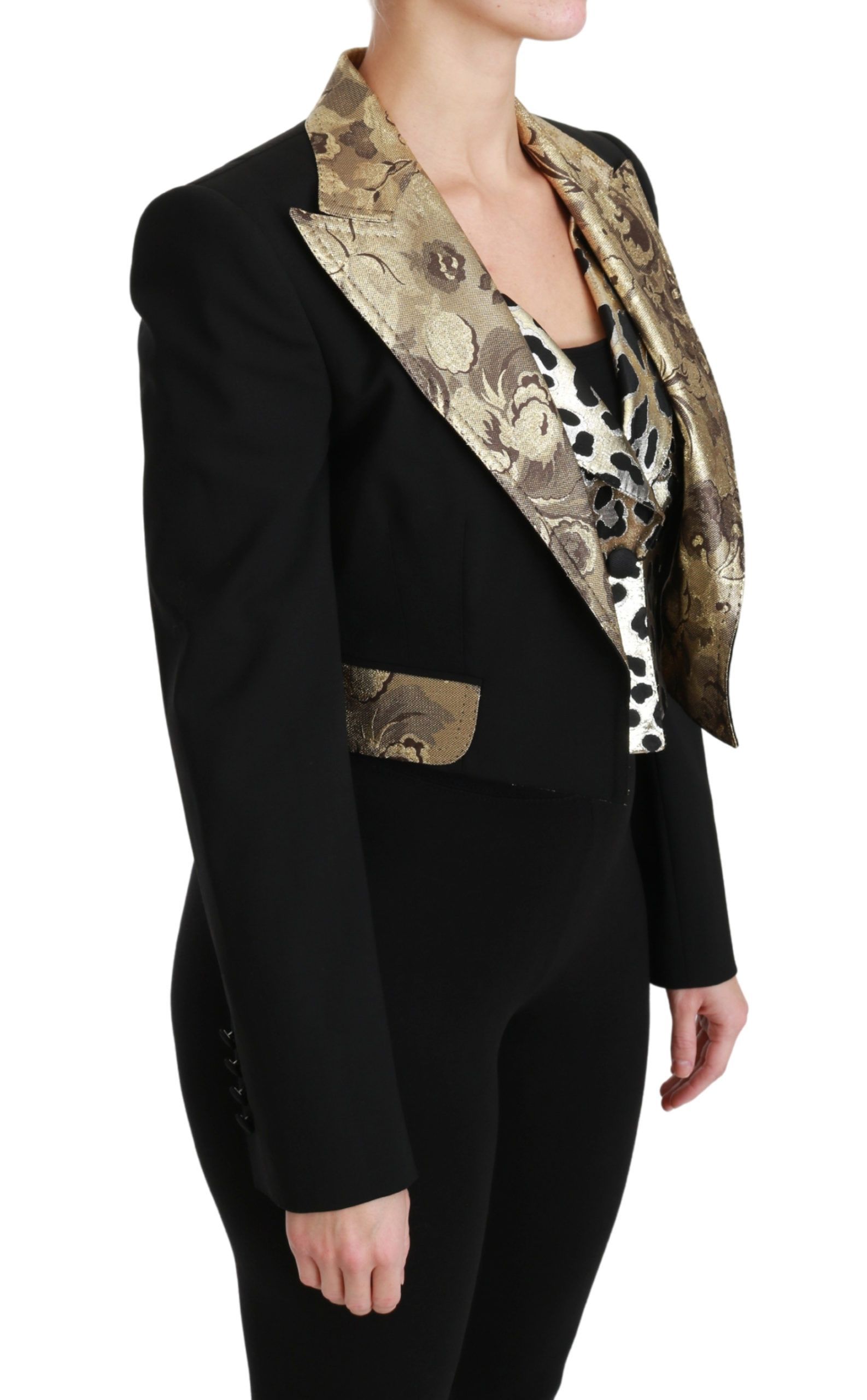 Jacquard Vest Blazer Coat Wool Women's Jacket - Dolce & Gabbana - Modalova