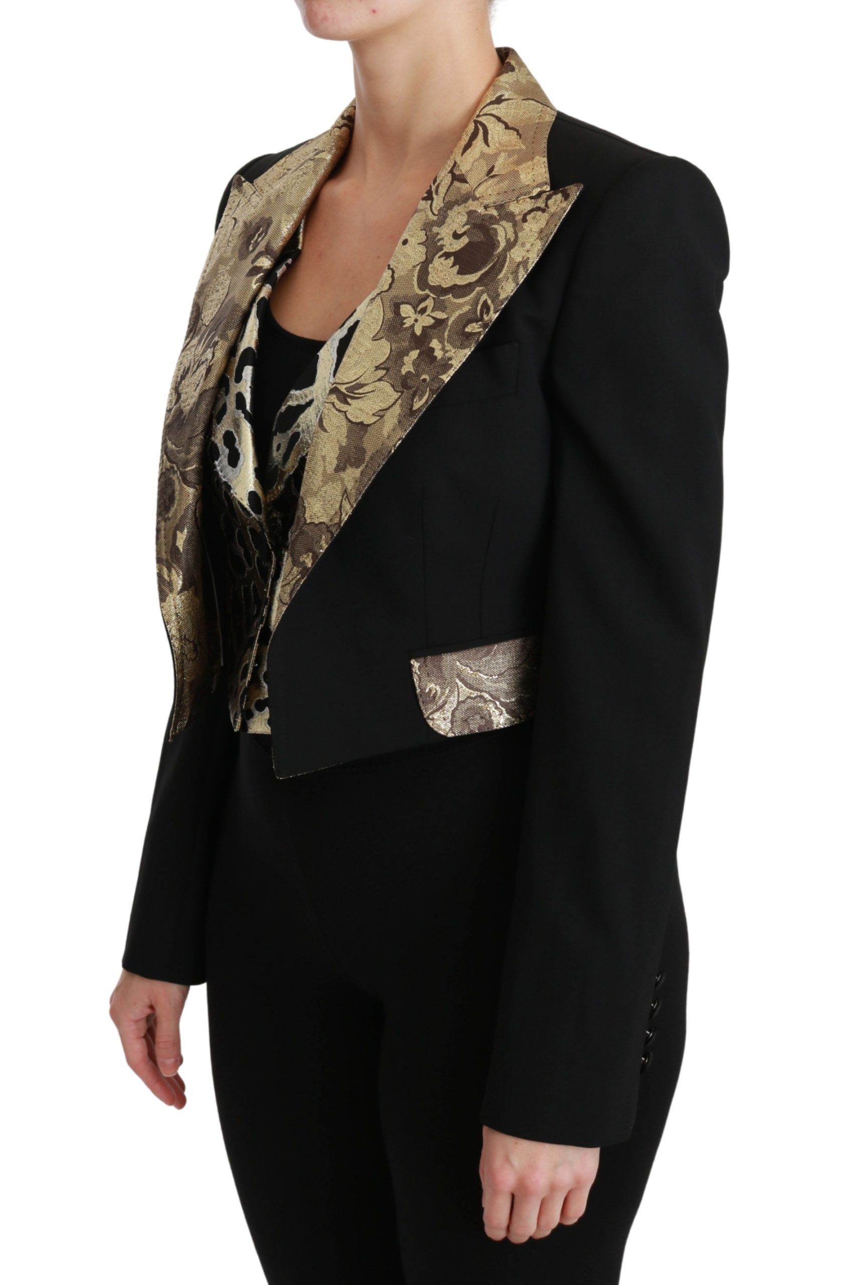 Jacquard Vest Blazer Coat Wool Women's Jacket - Dolce & Gabbana - Modalova