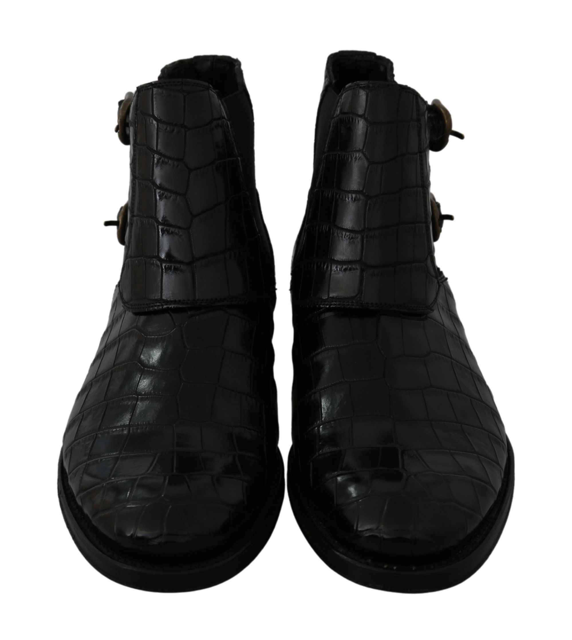 Crocodile Leather Derby Boots Men's Shoes - Dolce & Gabbana - Modalova