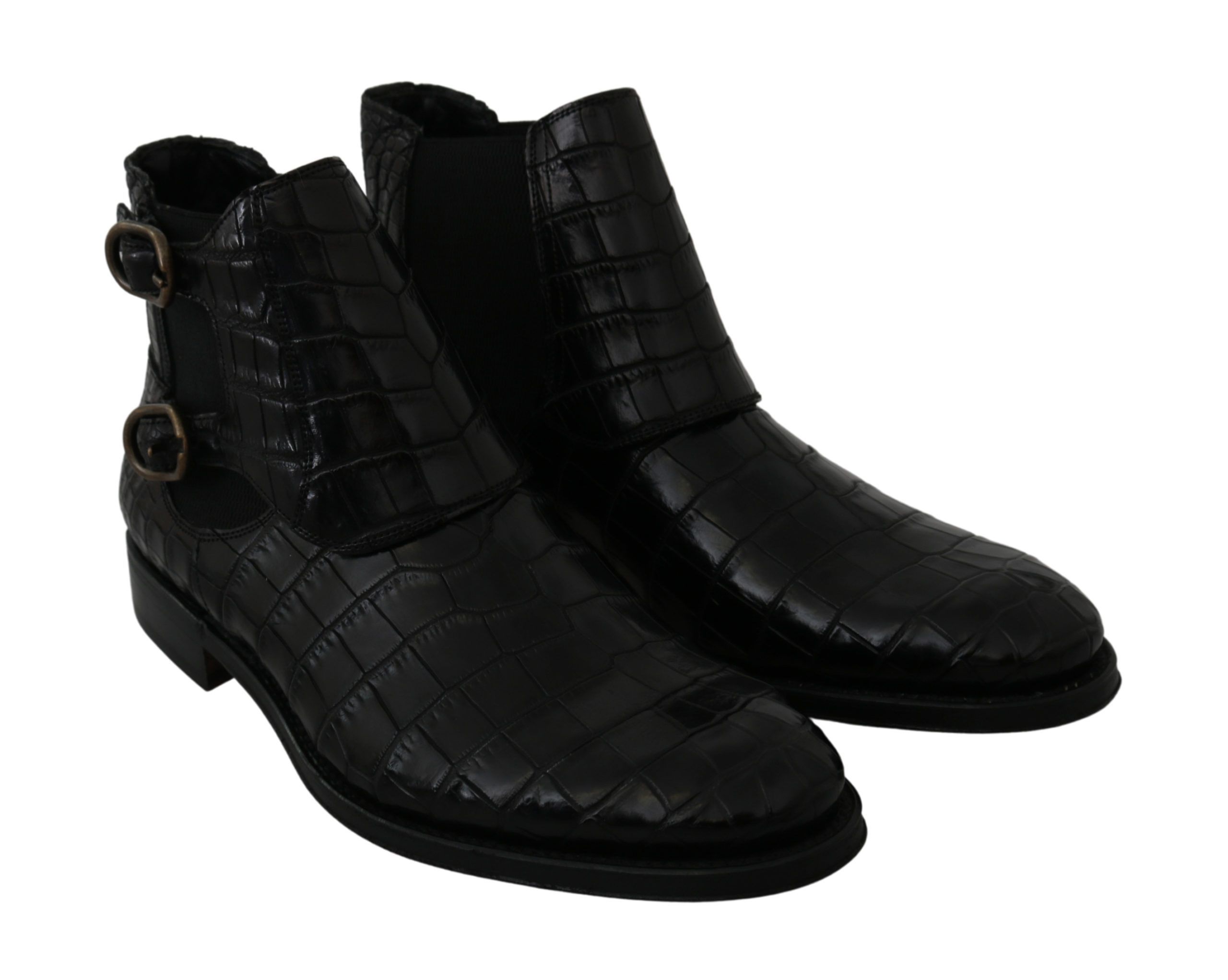 Crocodile Leather Derby Boots Men's Shoes - Dolce & Gabbana - Modalova