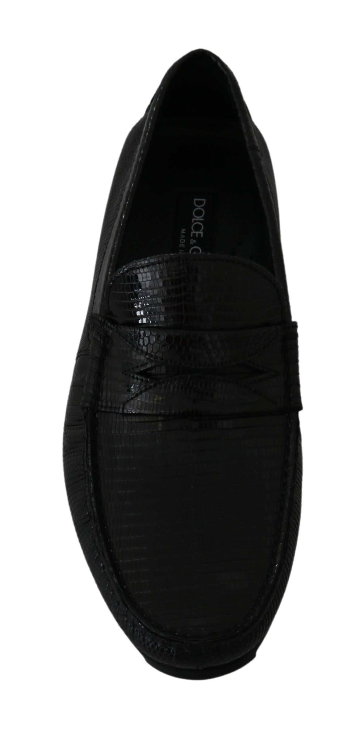 Lizard Leather Flat Loafers Men's Shoes - Dolce & Gabbana - Modalova