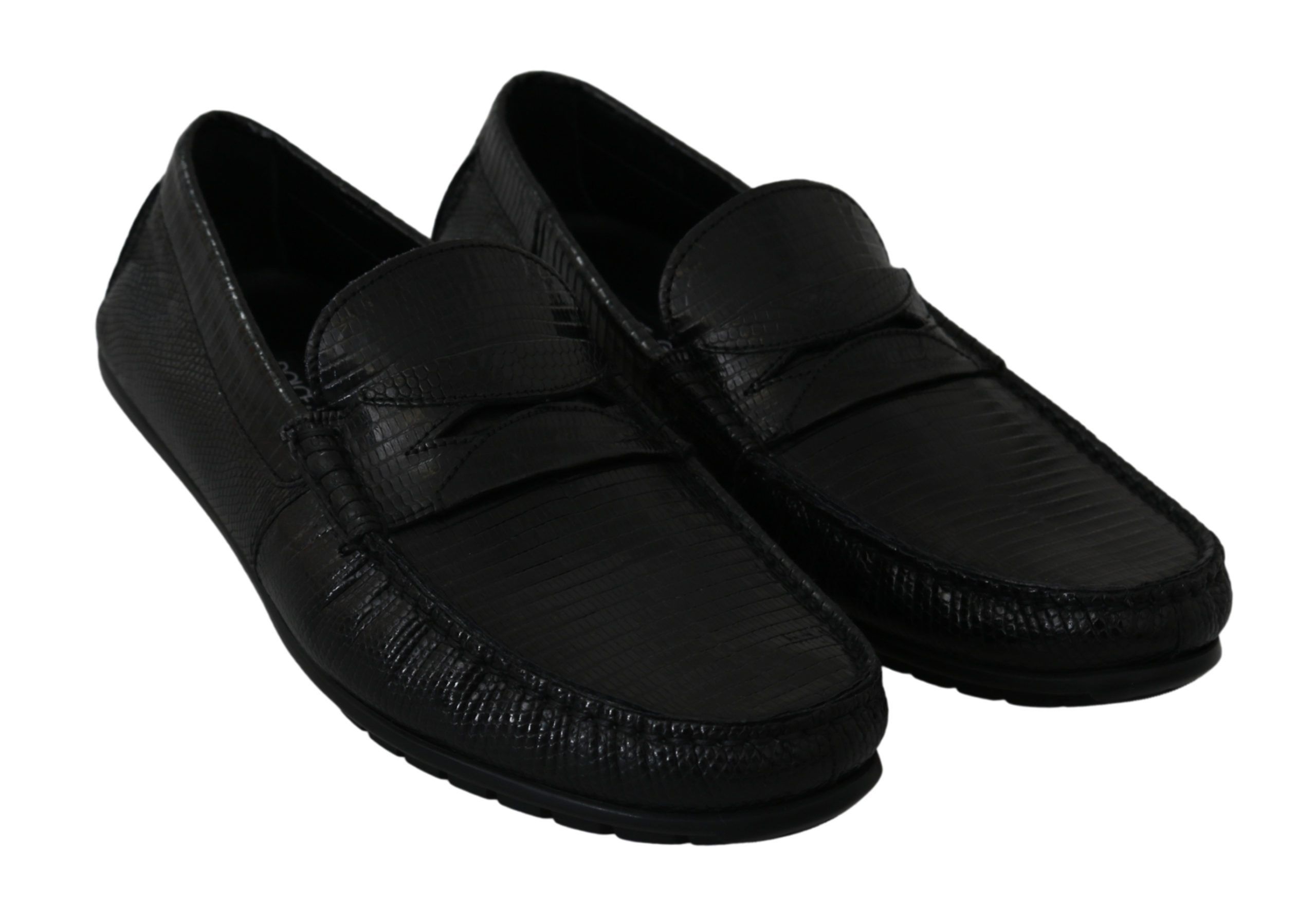 Lizard Leather Flat Loafers Men's Shoes - Dolce & Gabbana - Modalova