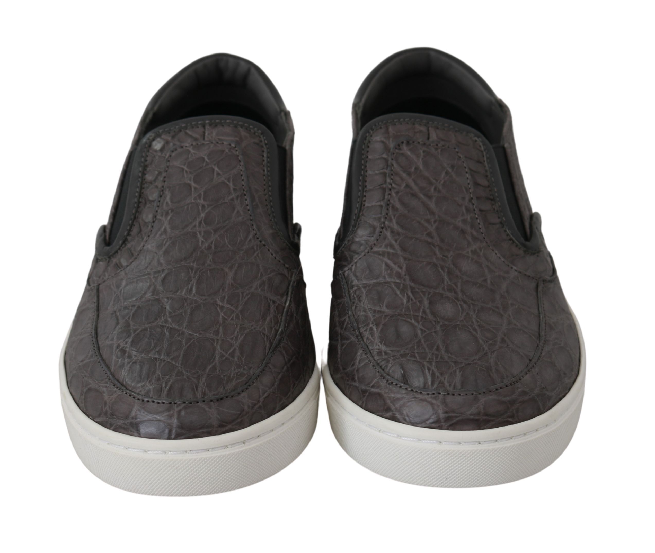 Leather Flat Caiman Mens Loafers Men's Shoes - Dolce & Gabbana - Modalova