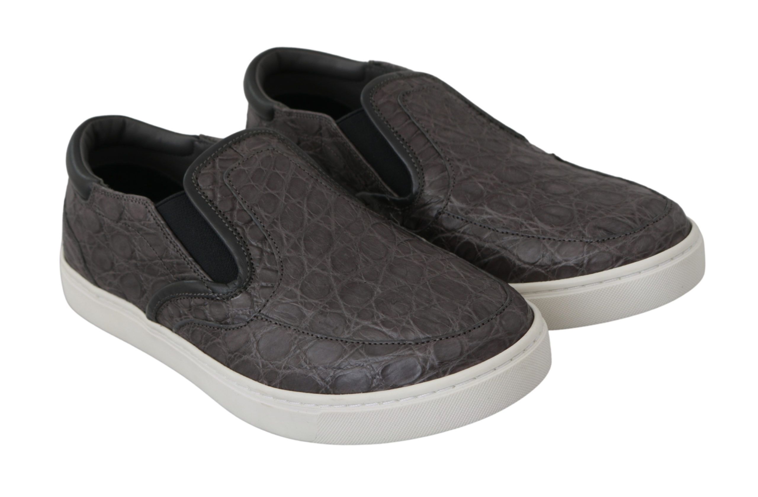 Leather Flat Caiman Mens Loafers Men's Shoes - Dolce & Gabbana - Modalova
