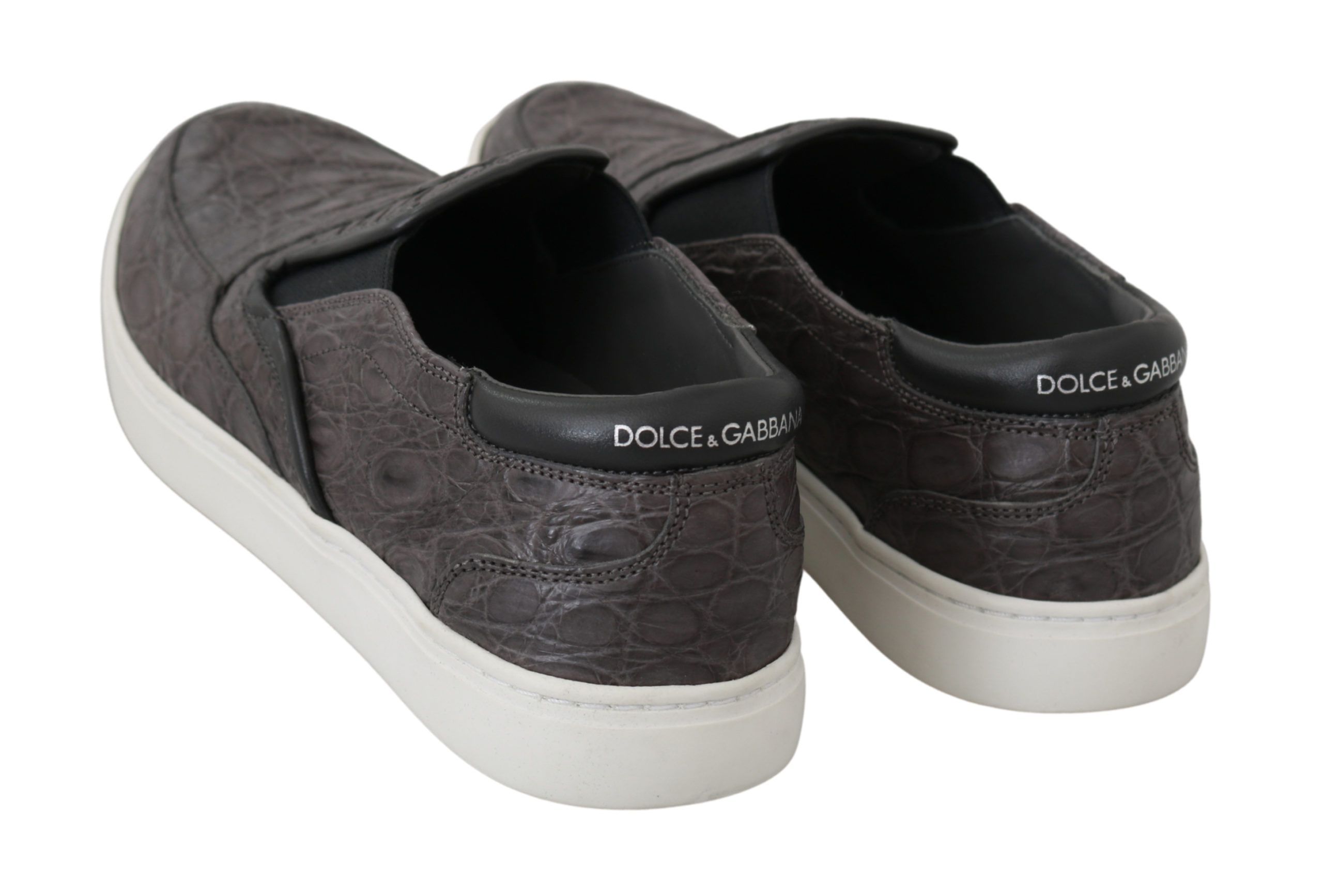Leather Flat Caiman Mens Loafers Men's Shoes - Dolce & Gabbana - Modalova