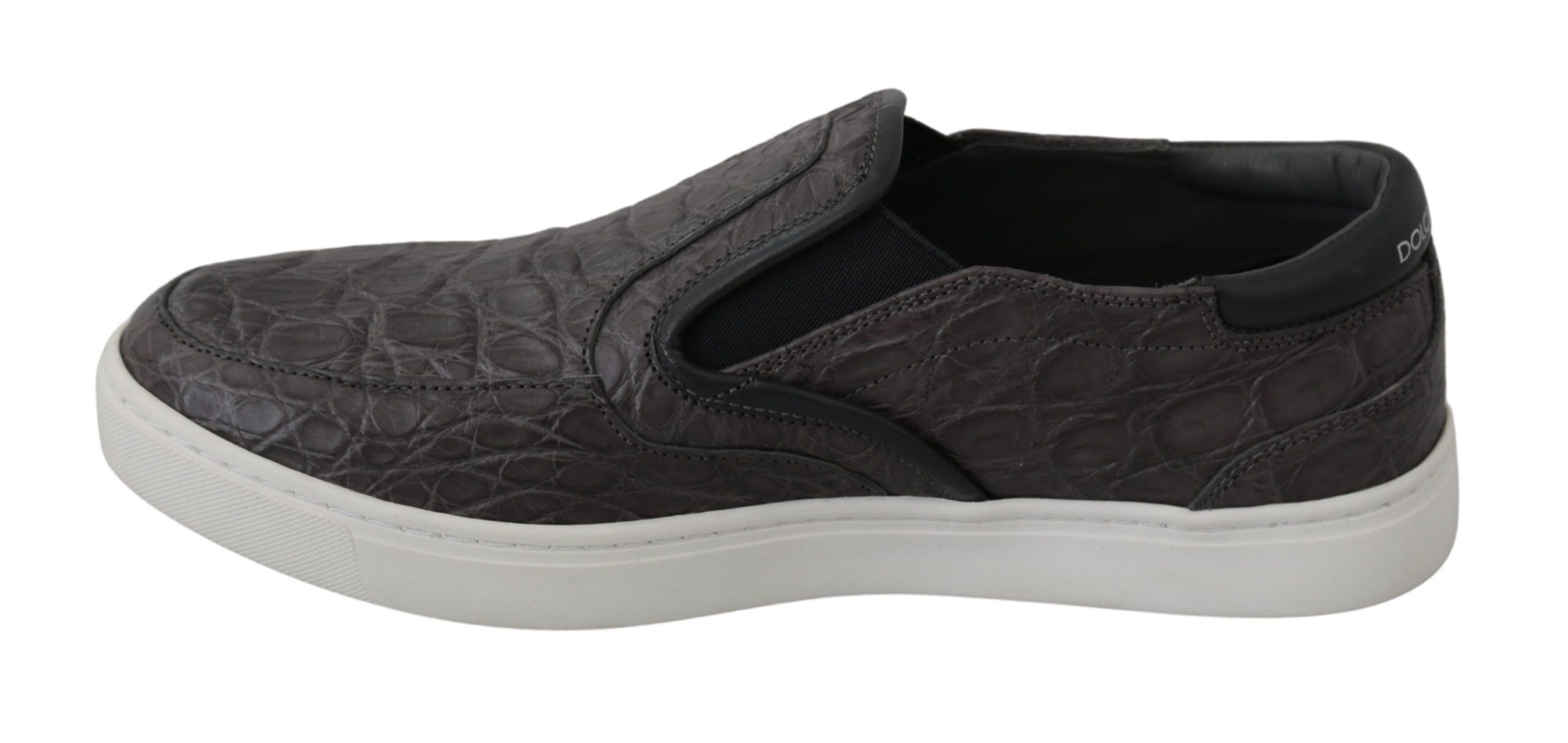 Leather Flat Caiman Mens Loafers Men's Shoes - Dolce & Gabbana - Modalova