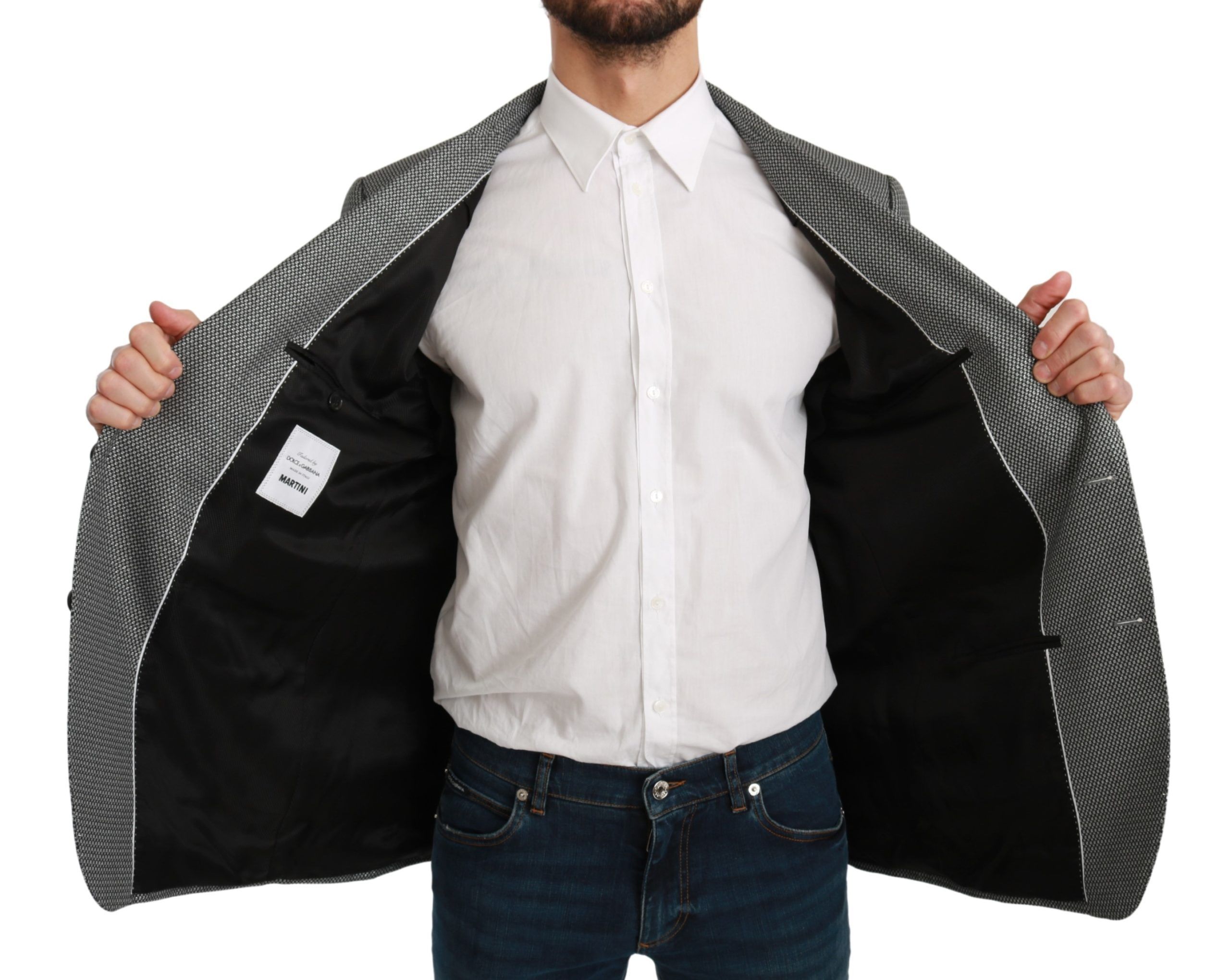 Slim Fit Formal MARTINI Men's Blazer - Dolce & Gabbana - Modalova