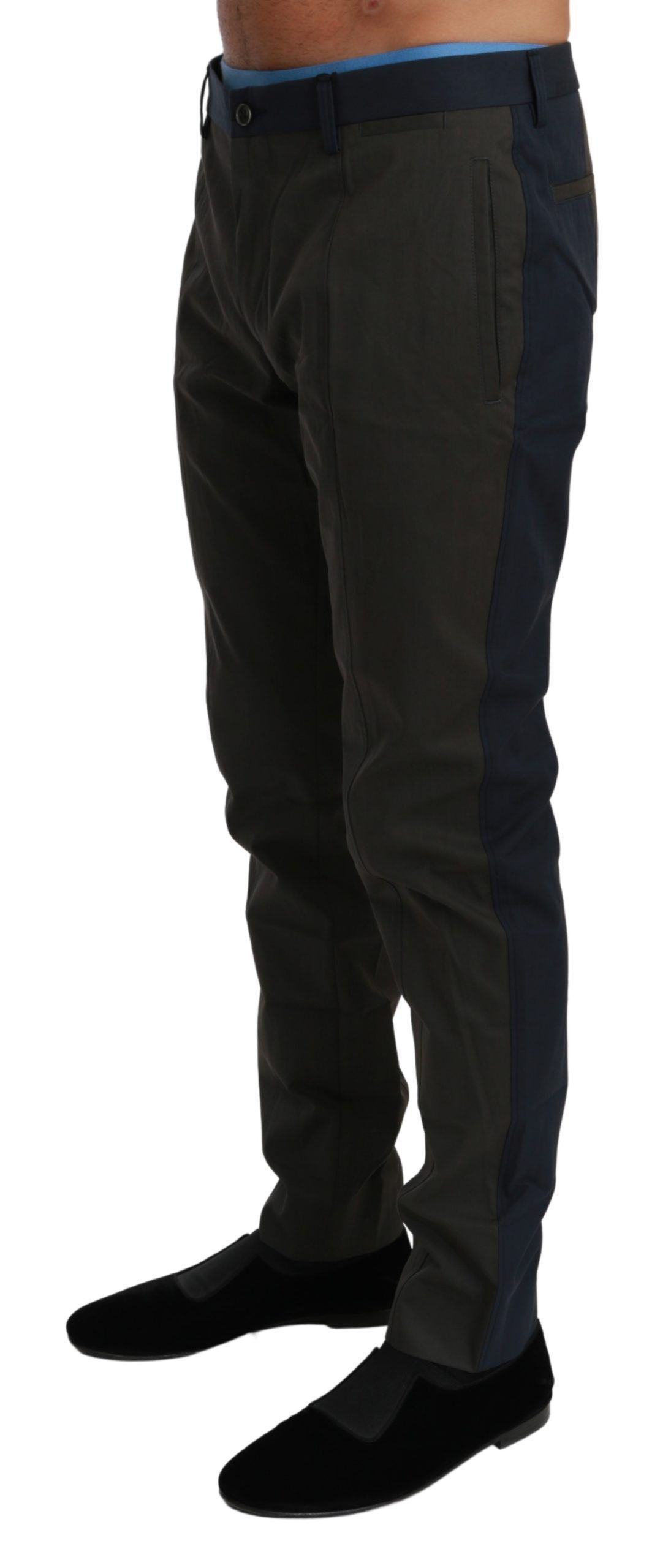 Blue Stripes Trouser Cotton Men's Pants - Dolce & Gabbana - Modalova
