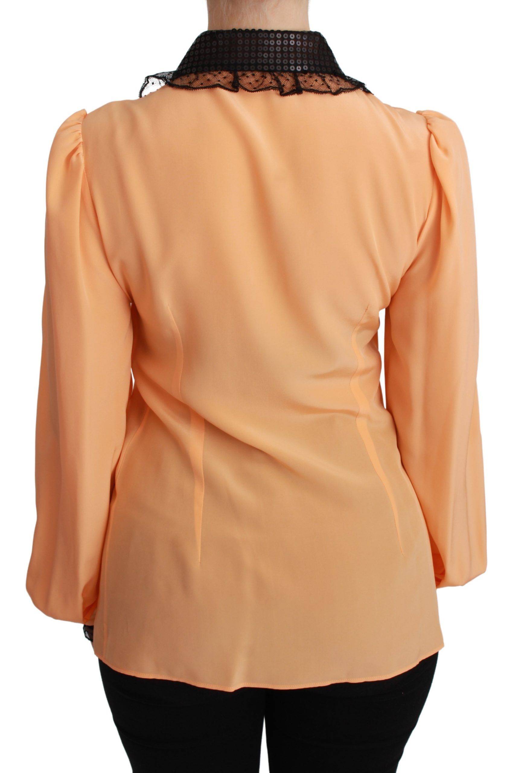 Silk Sequin Lace Blouse Women's Shirt - Dolce & Gabbana - Modalova
