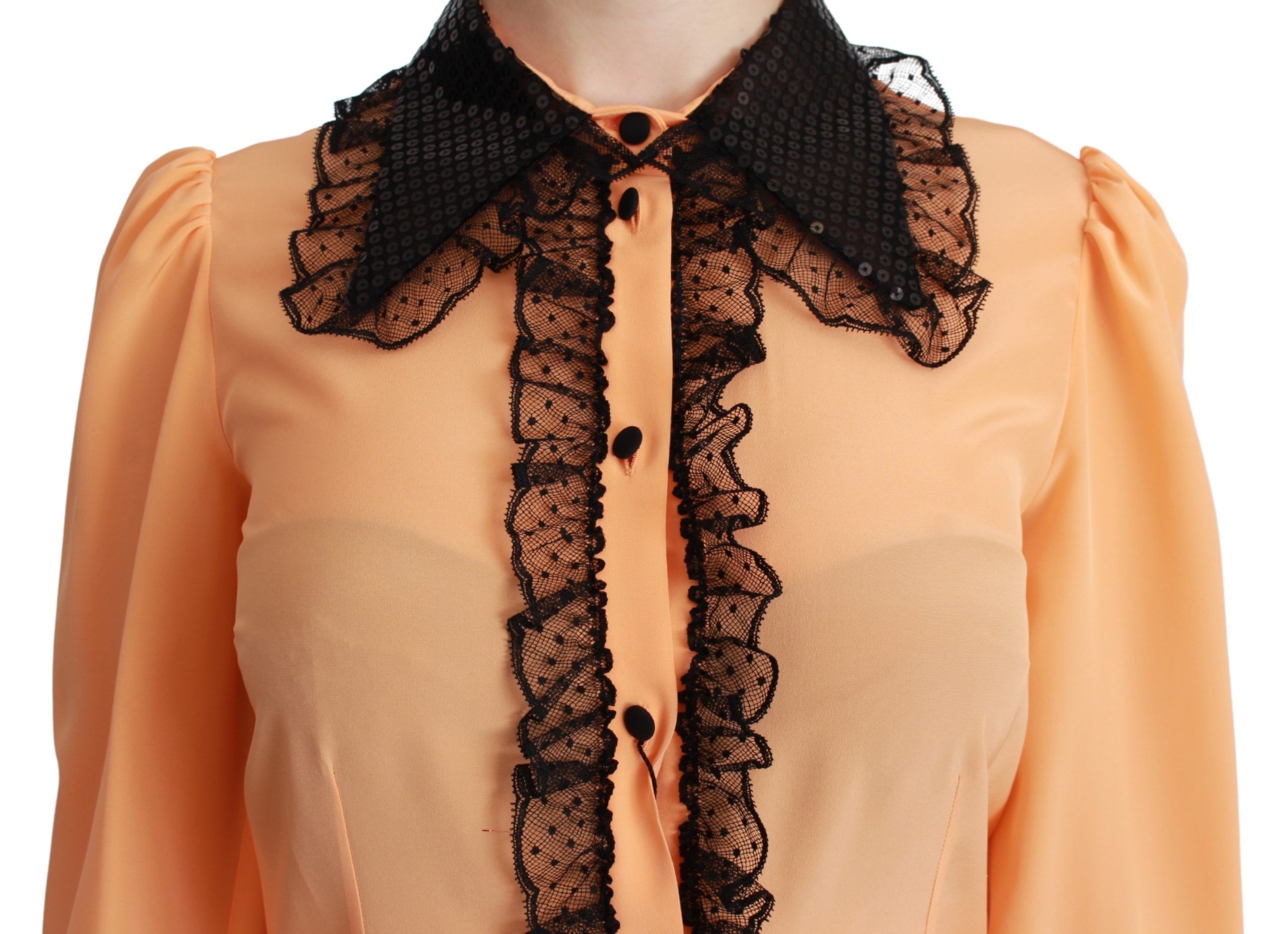 Silk Sequin Lace Blouse Women's Shirt - Dolce & Gabbana - Modalova