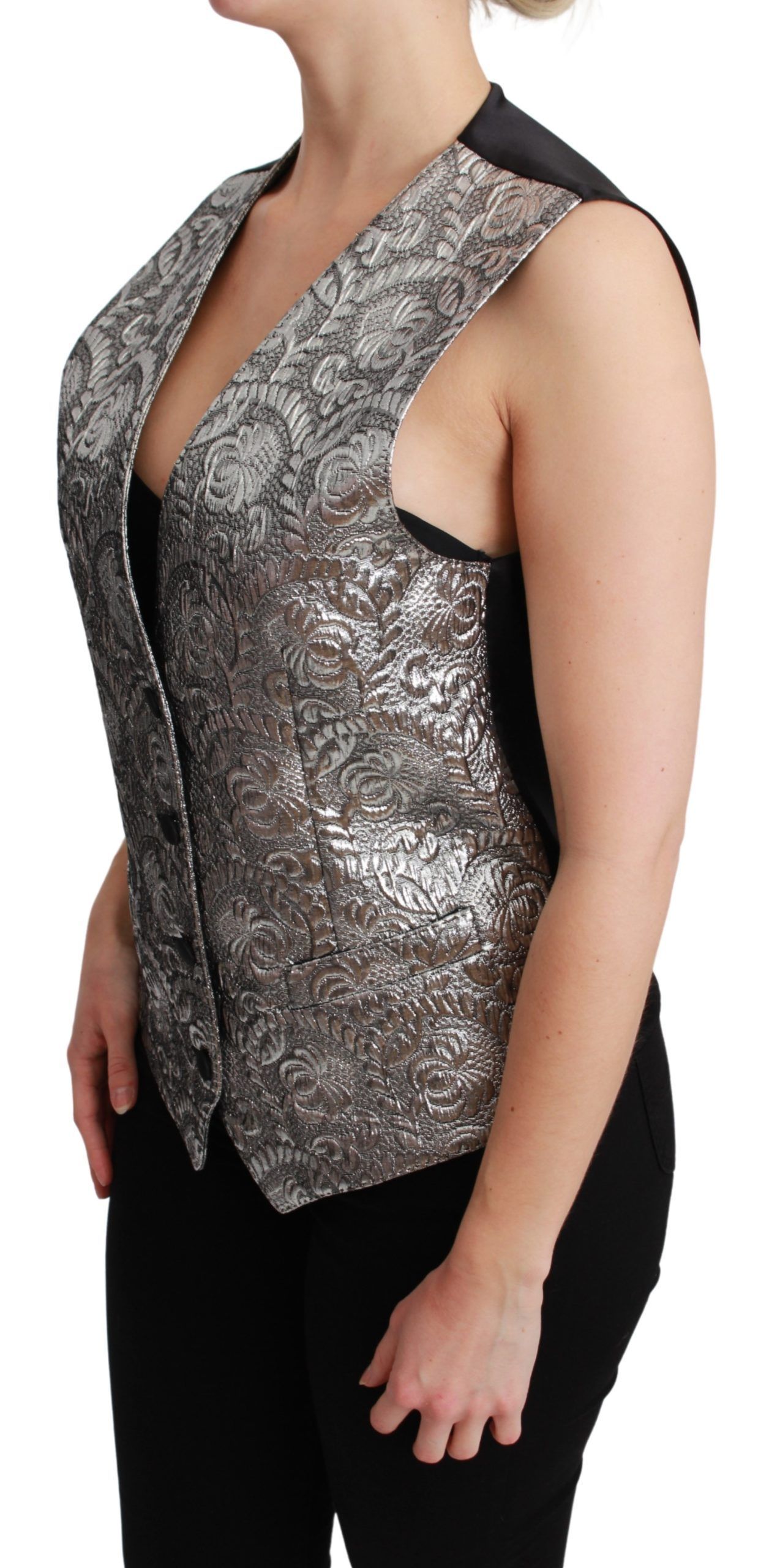 Brocade Sleeveless Metallic Women's Top - Dolce & Gabbana - Modalova