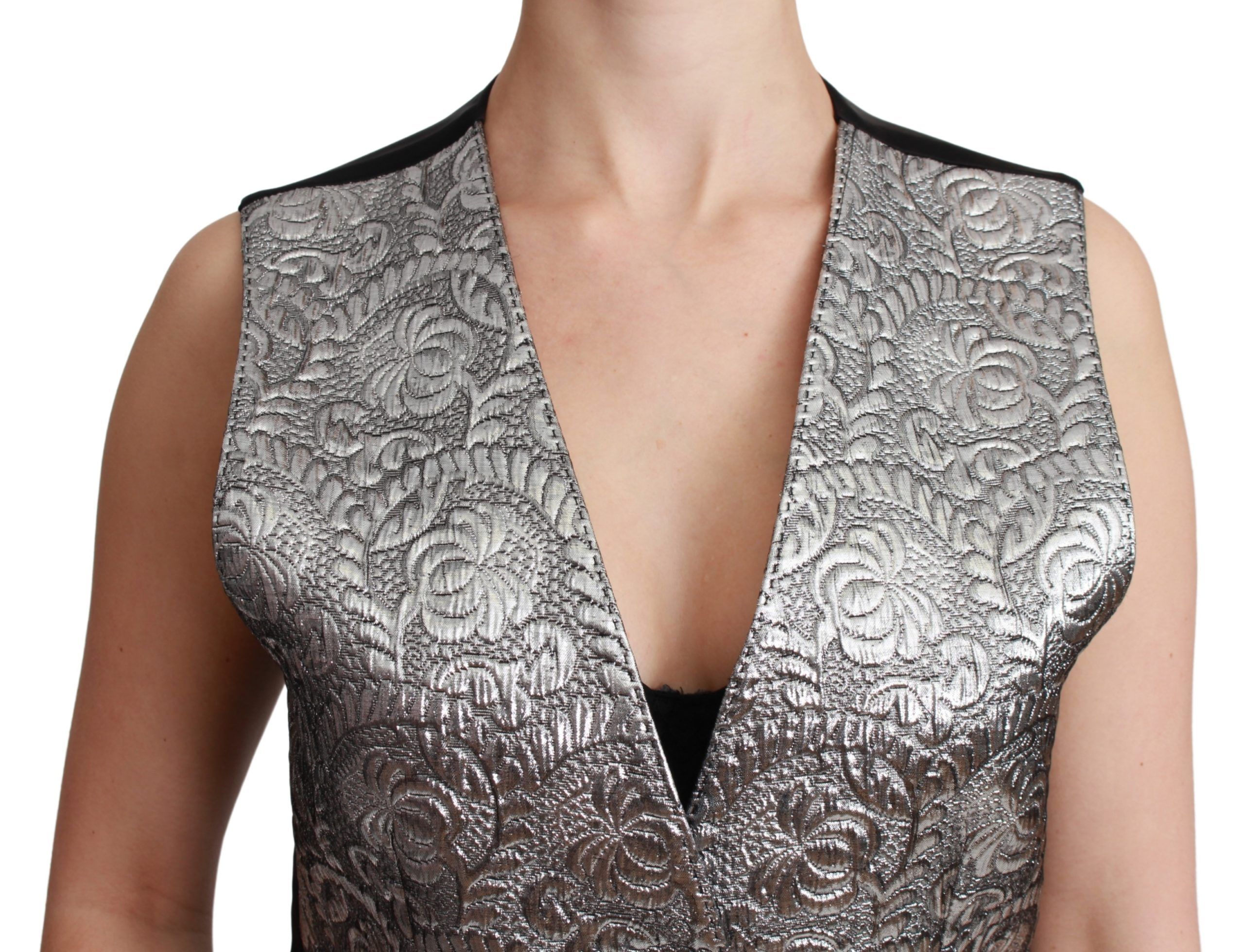Brocade Sleeveless Metallic Women's Top - Dolce & Gabbana - Modalova