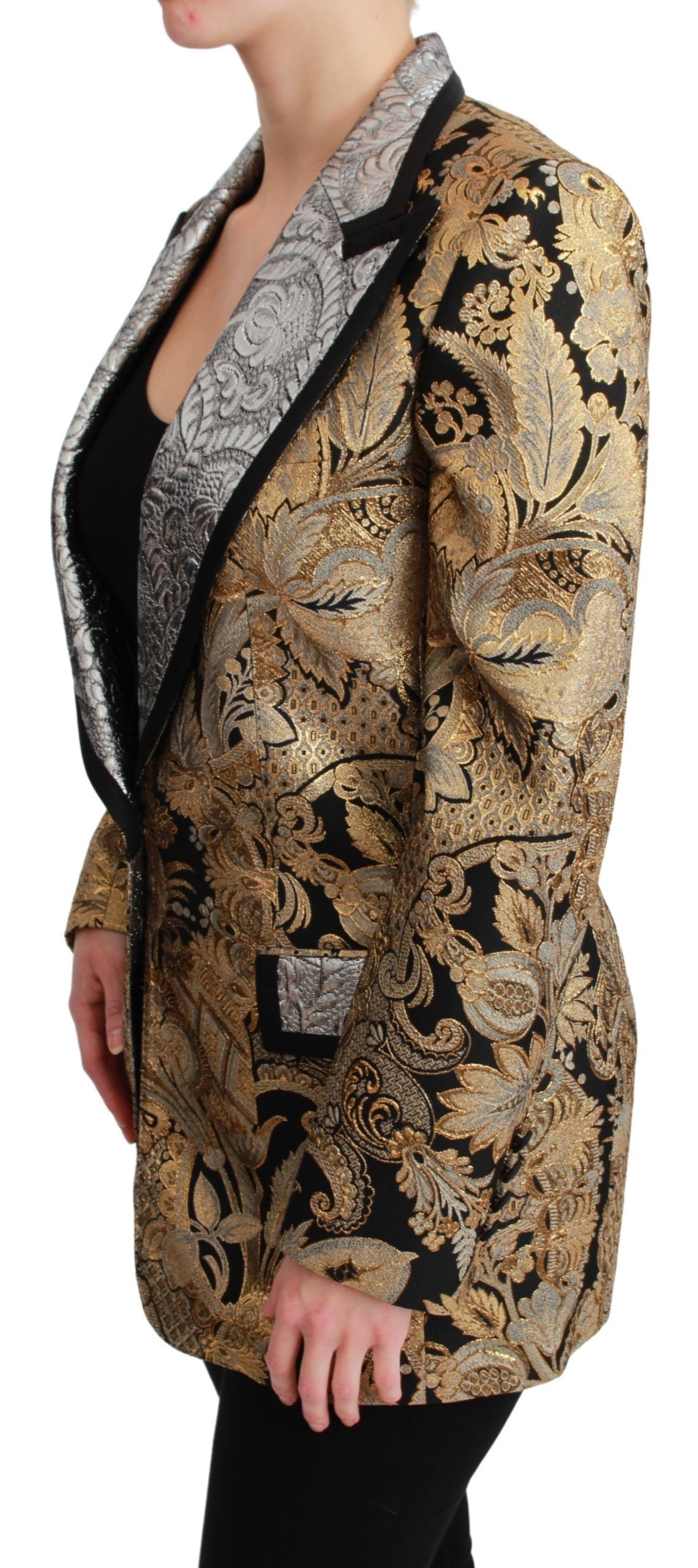 Black Jacquard Blazer Women's Jacket - Dolce & Gabbana - Modalova