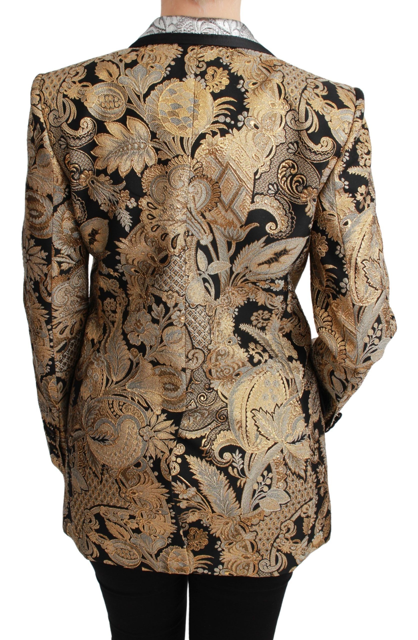 Black Jacquard Blazer Women's Jacket - Dolce & Gabbana - Modalova